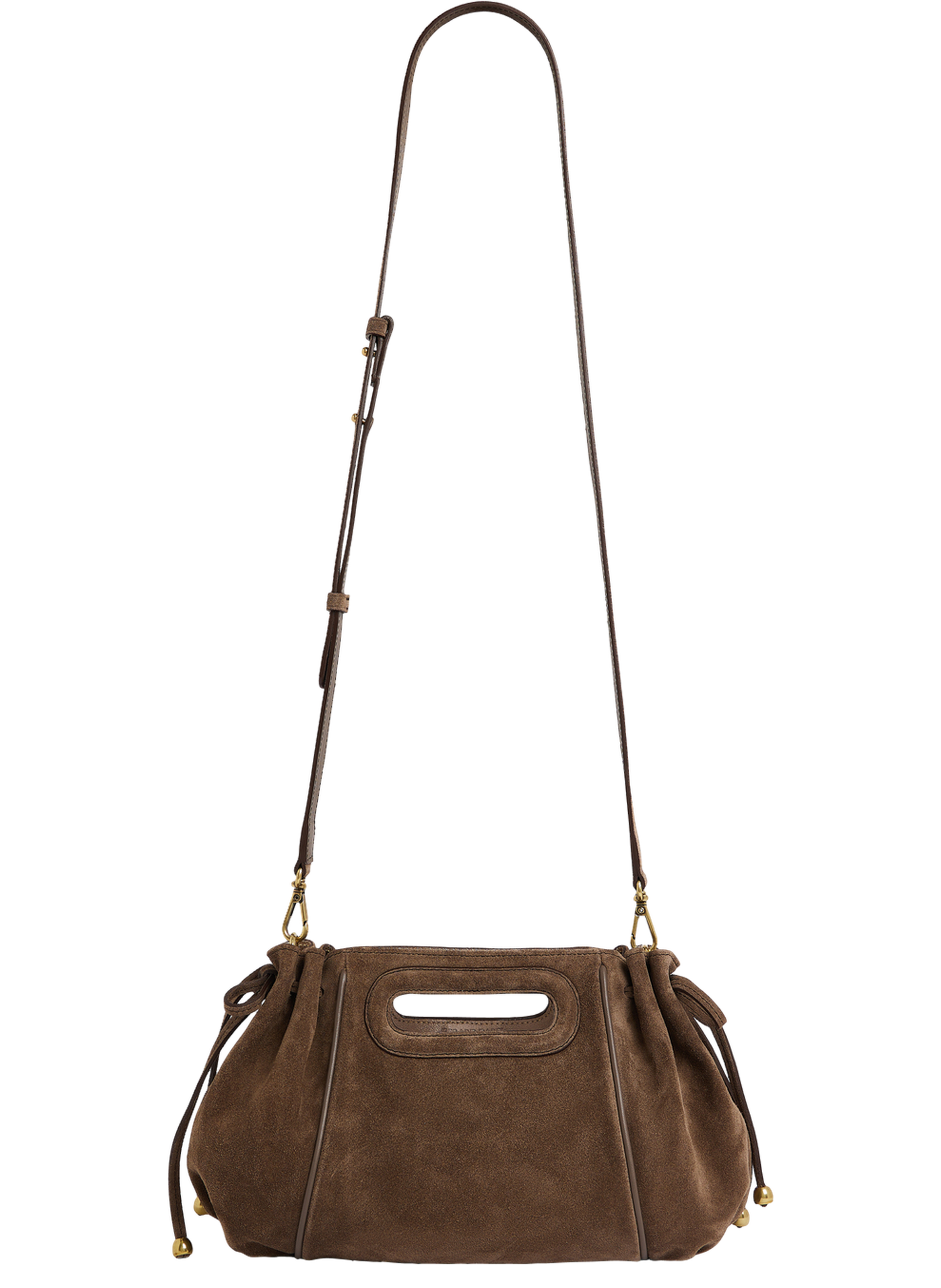 Sac à main en cuir velours intérieur métallisé - mini dany GERARD DAREL Marron