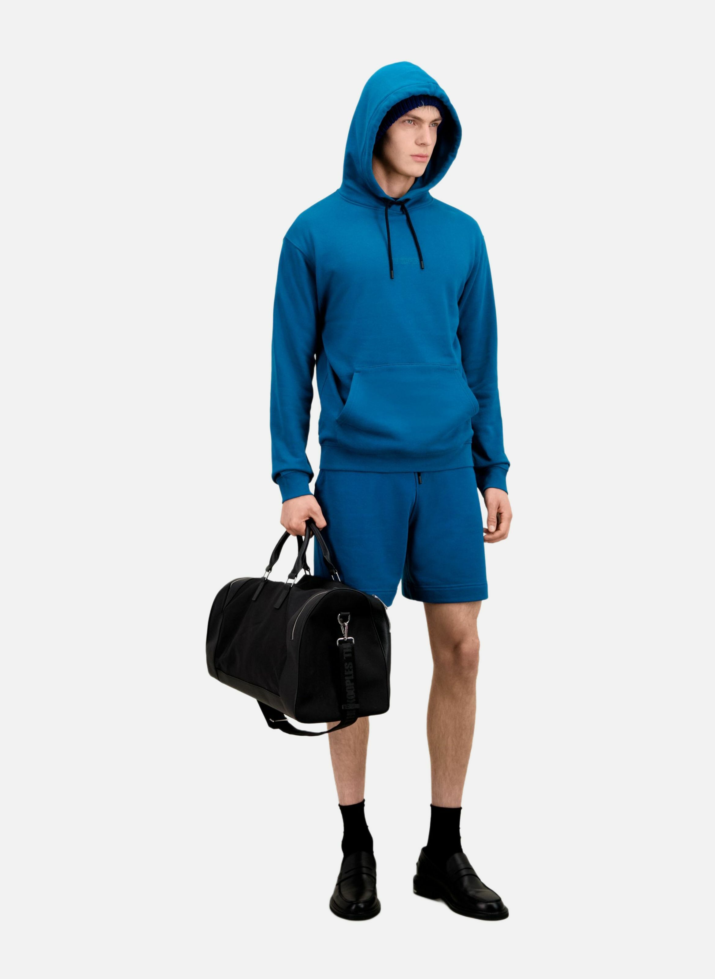 Sac weekend en cuir et toile THE KOOPLES Noir