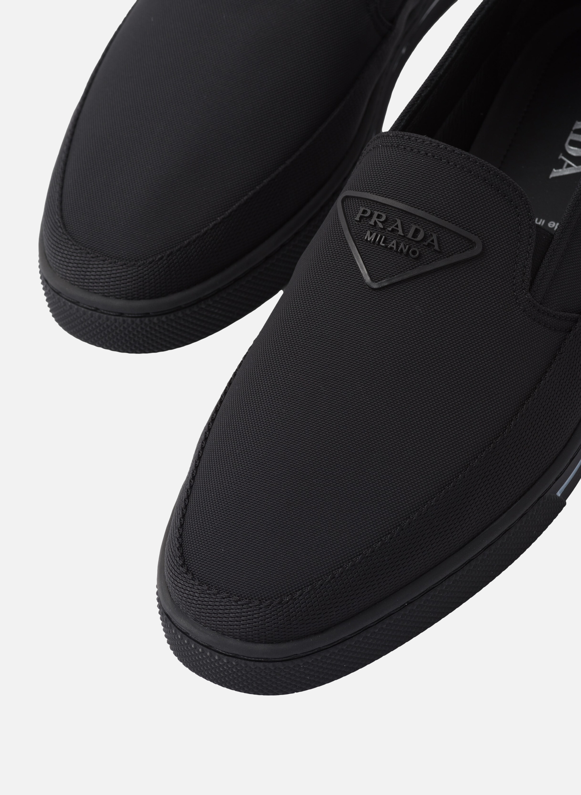 Baskets à enfiler en re-nylon PRADA Noir