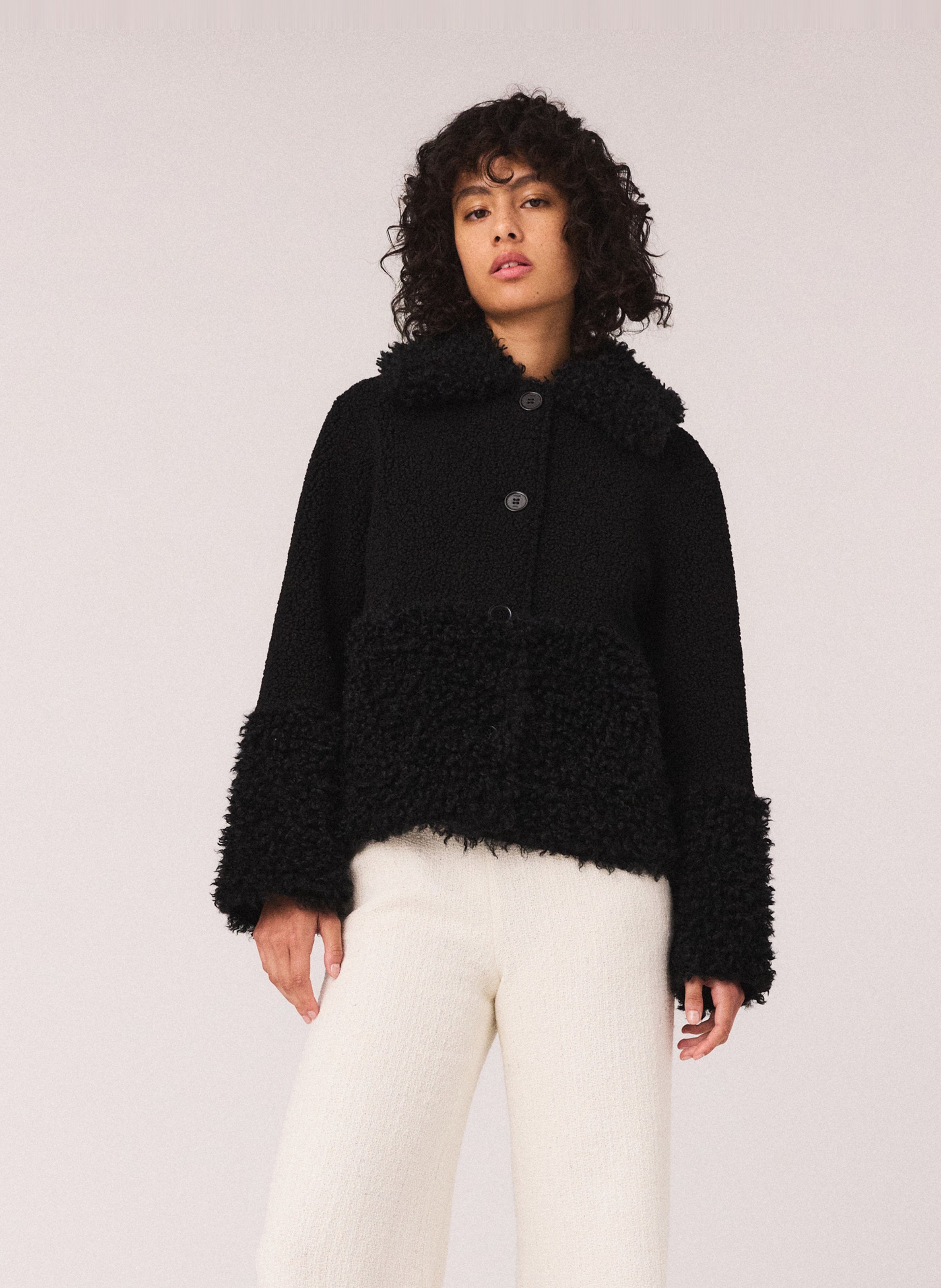 Veste droite MAJE Noir