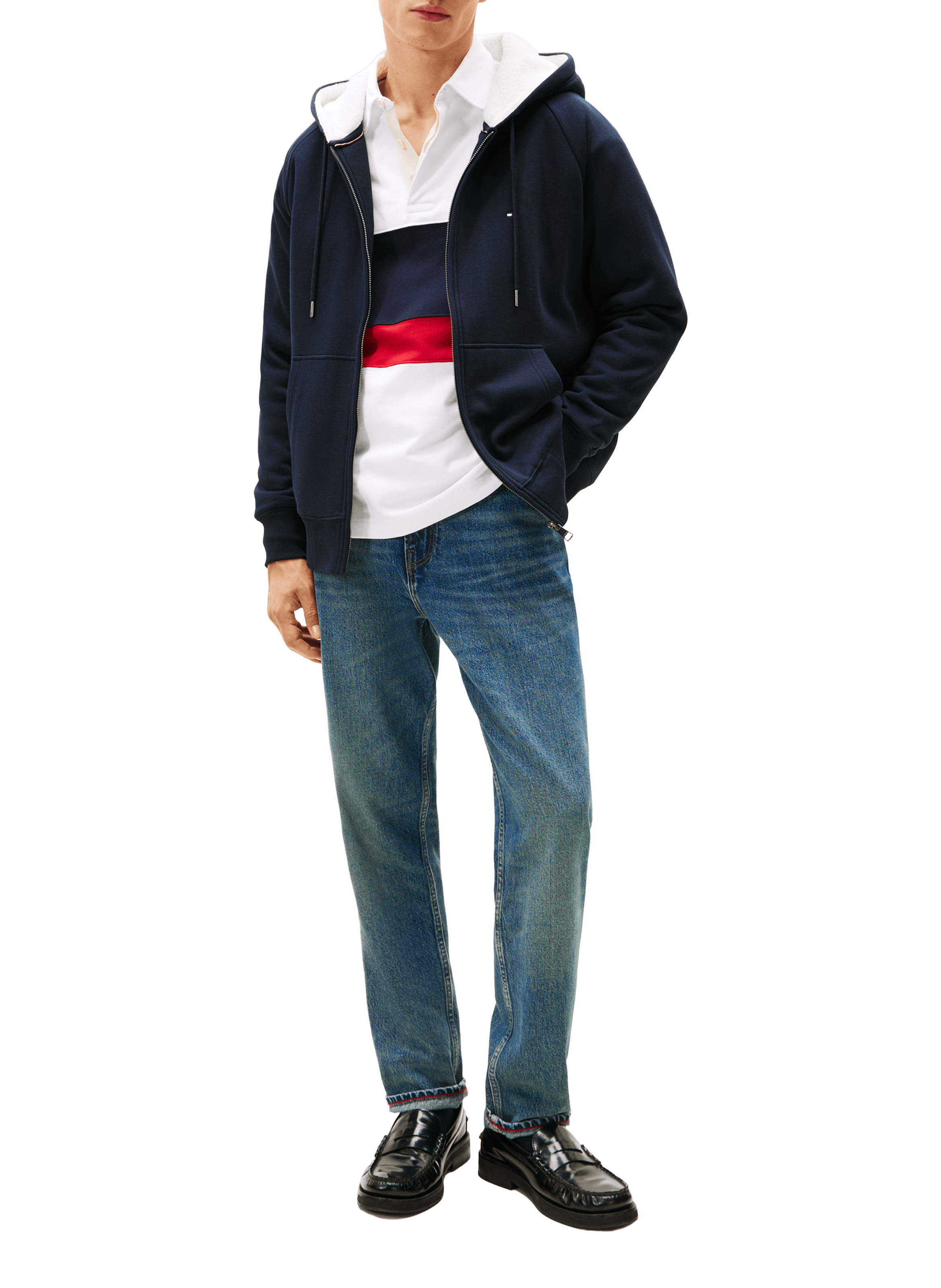 Sweatshirt en coton mélangé TOMMY HILFIGER Bleu