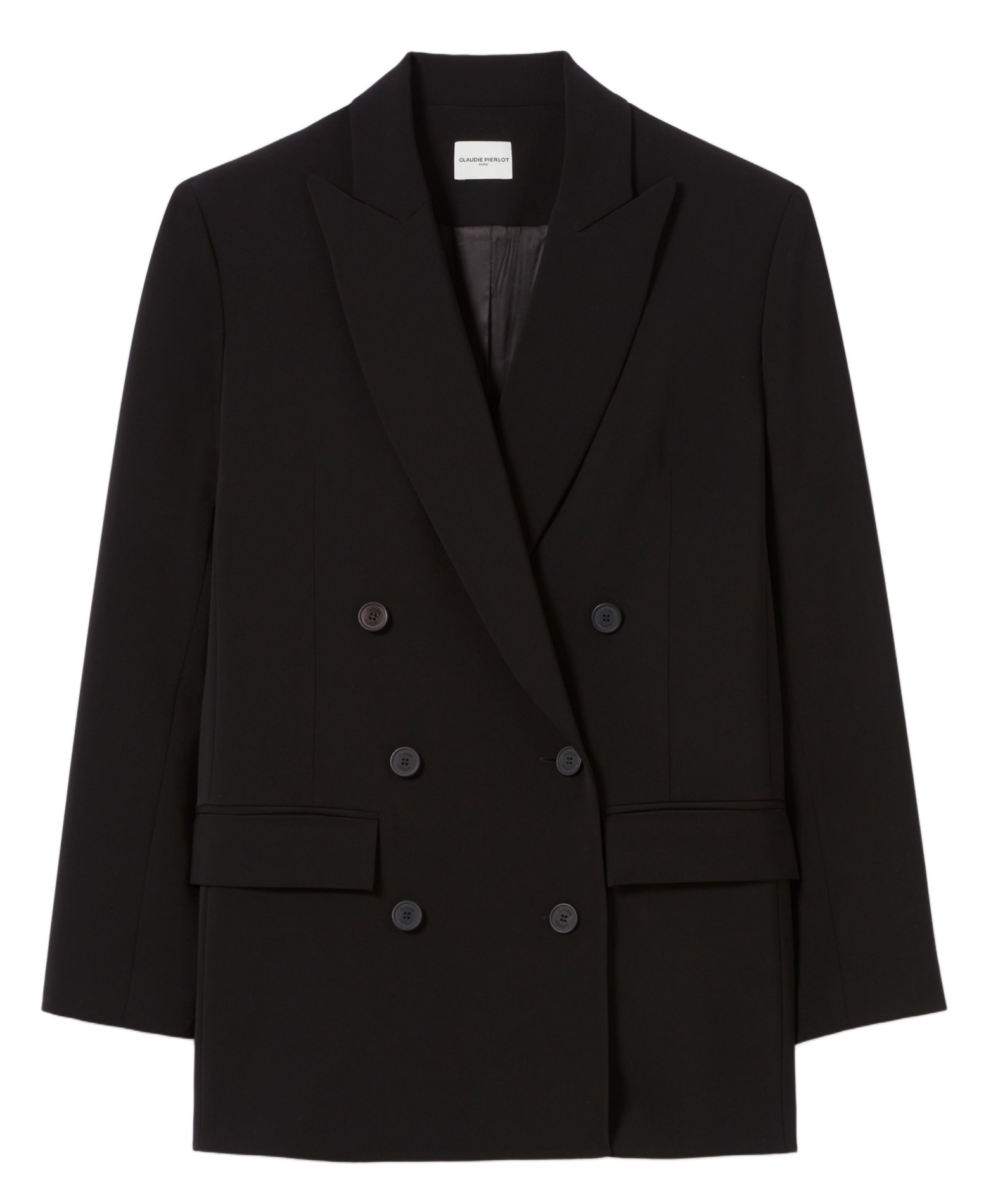 Veste tailleur droite à boutonnage croisé CLAUDIE PIERLOT Noir