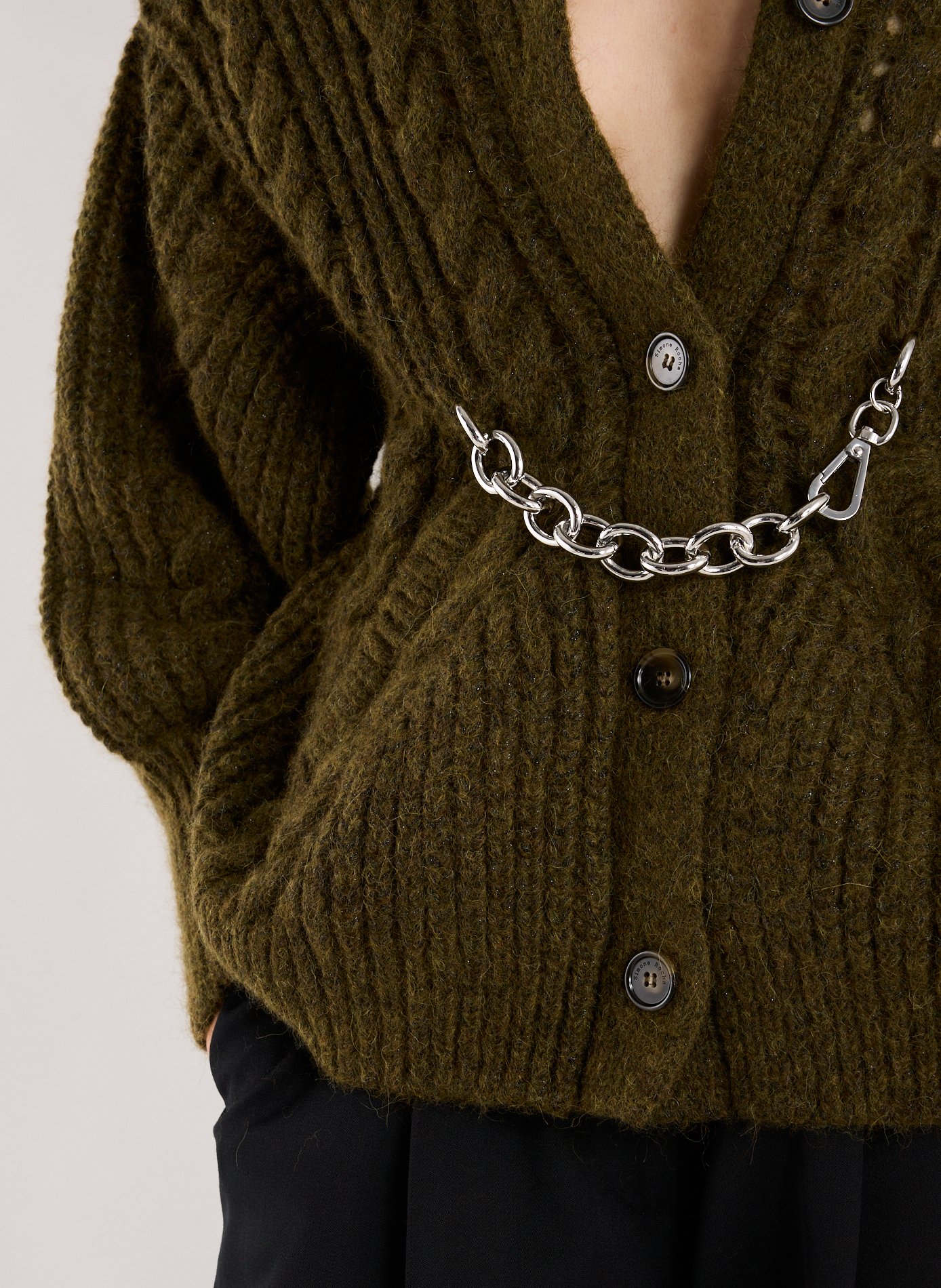 Knitted cardigan SIMONE ROCHA Khaki