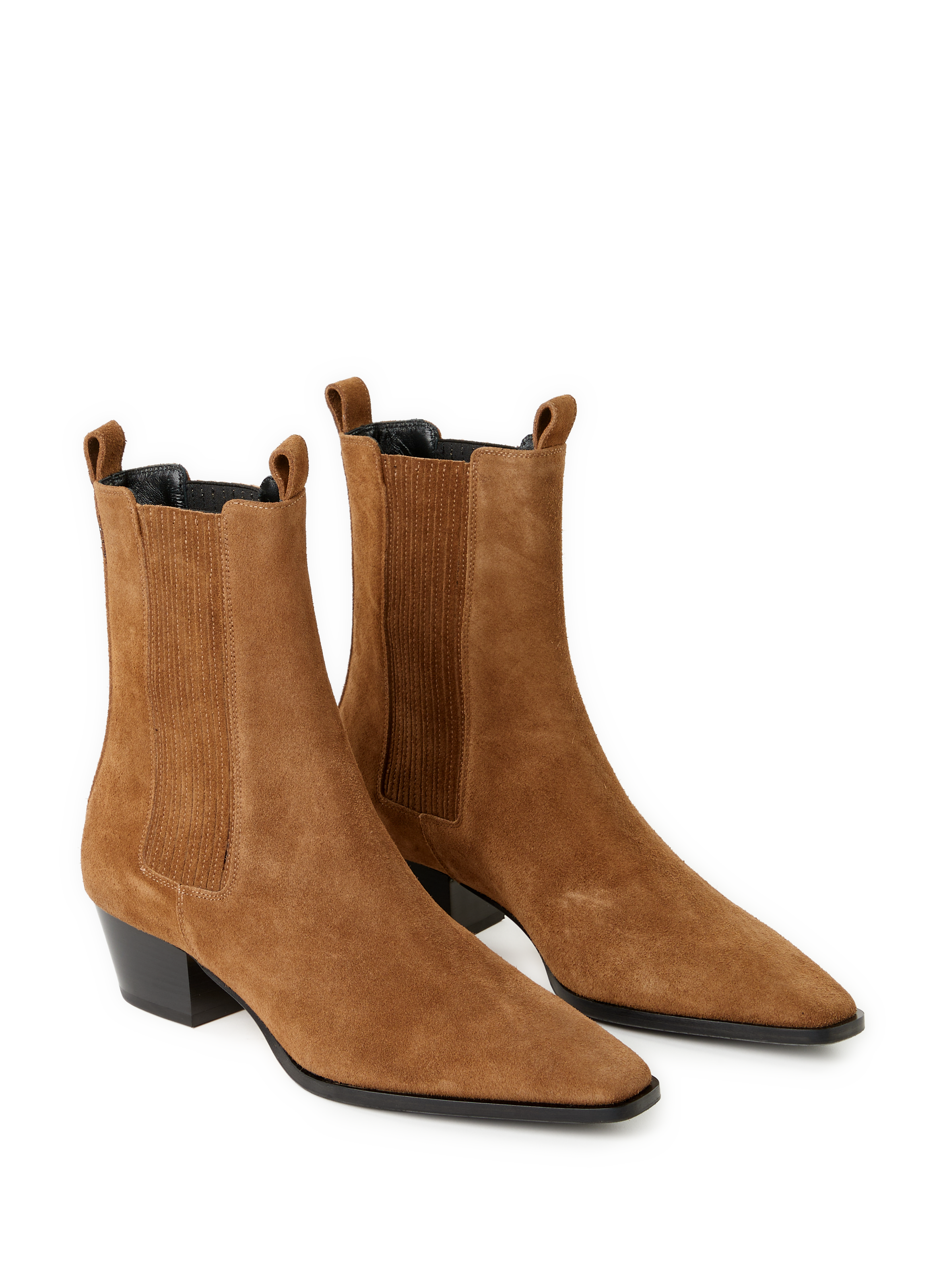 Agata suede leather ankle boots AEYDE Brown