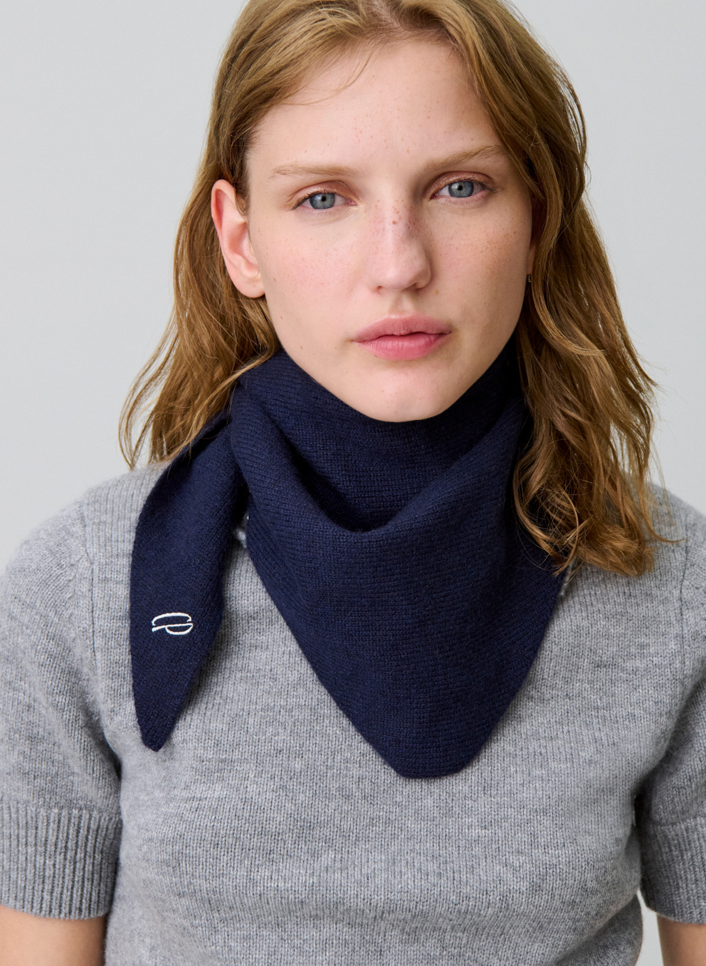 Foulard en cachemire madisono CLAUDIE PIERLOT Bleu