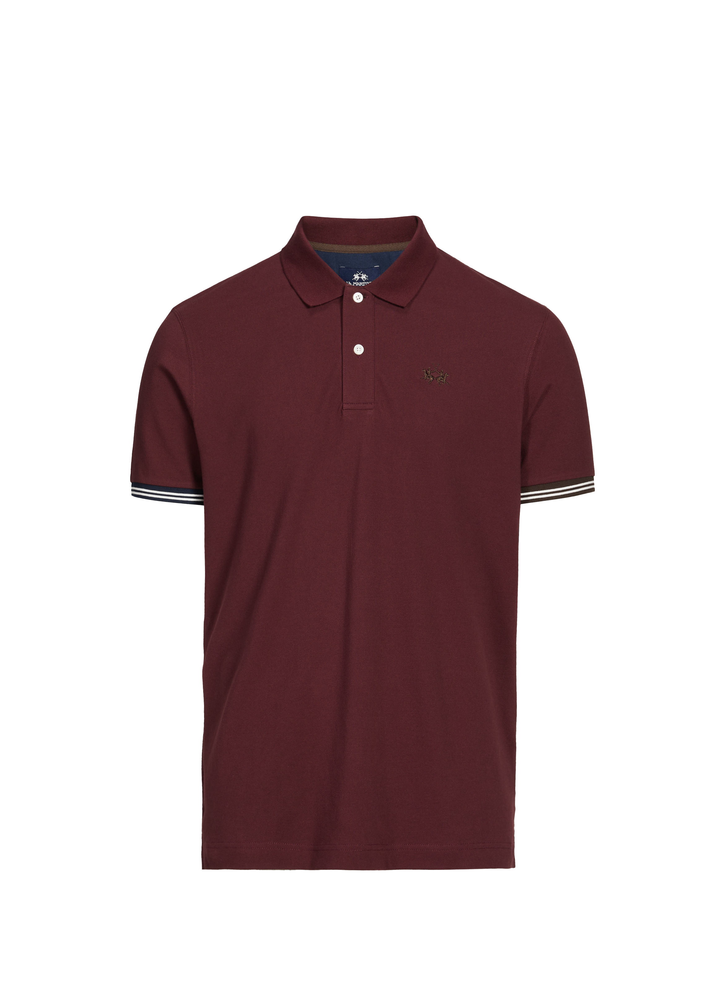 LA MARTINA Cotton-blend polo shirt Red