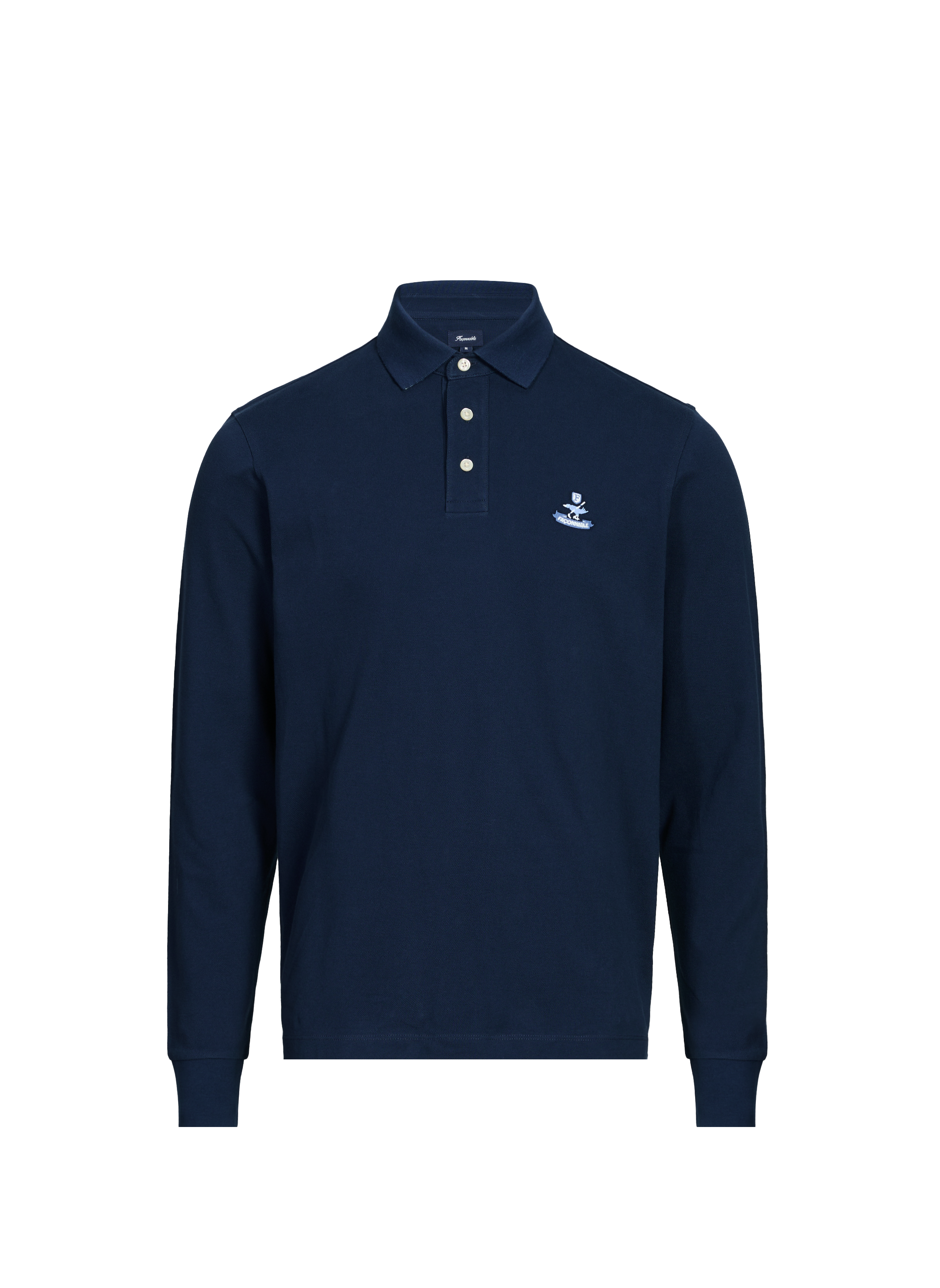 Polo à manches longues en coton FACONNABLE Bleu