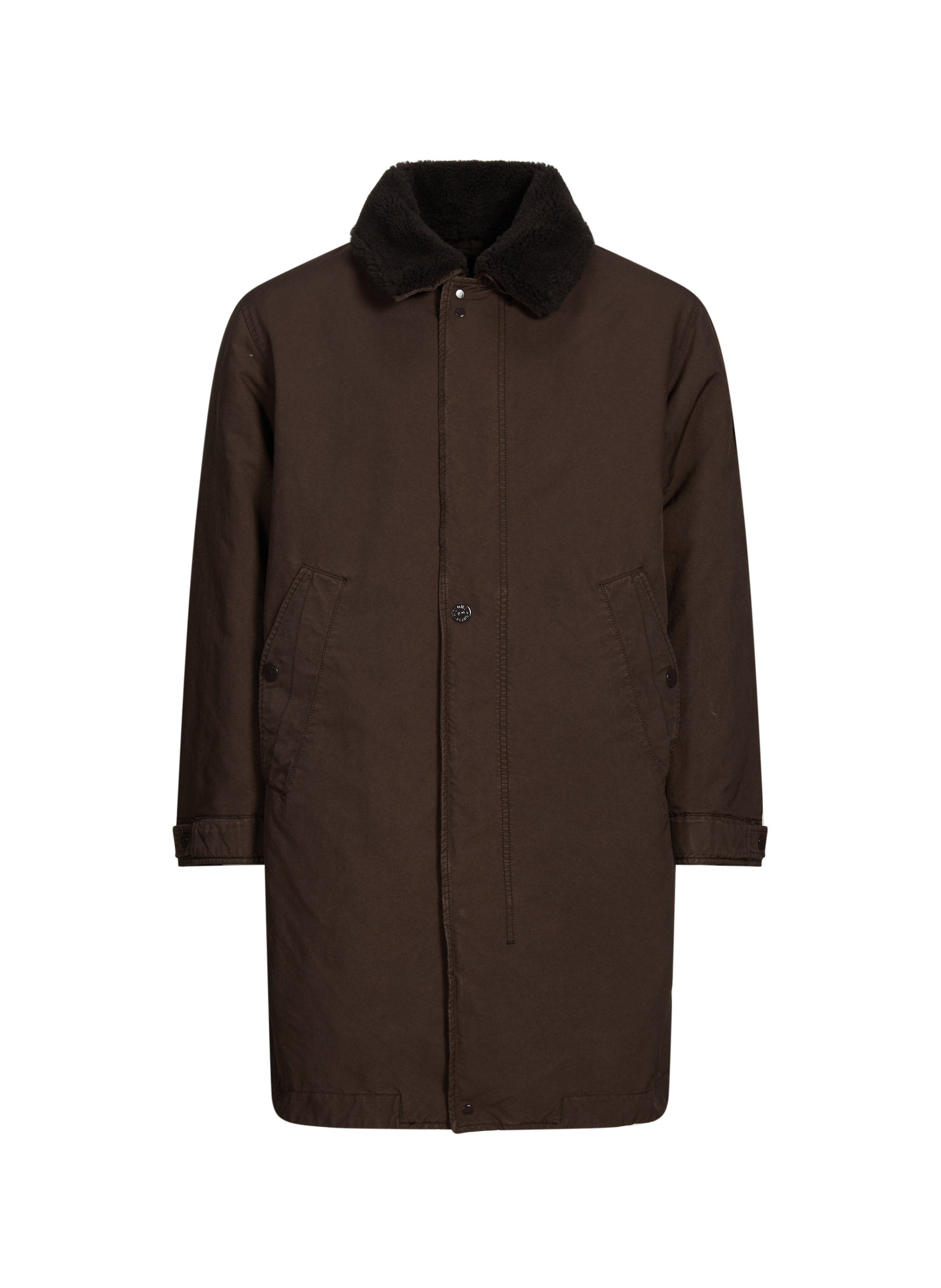 STONE ISLAND Manteau long rembourré - Collection Ghost Marron