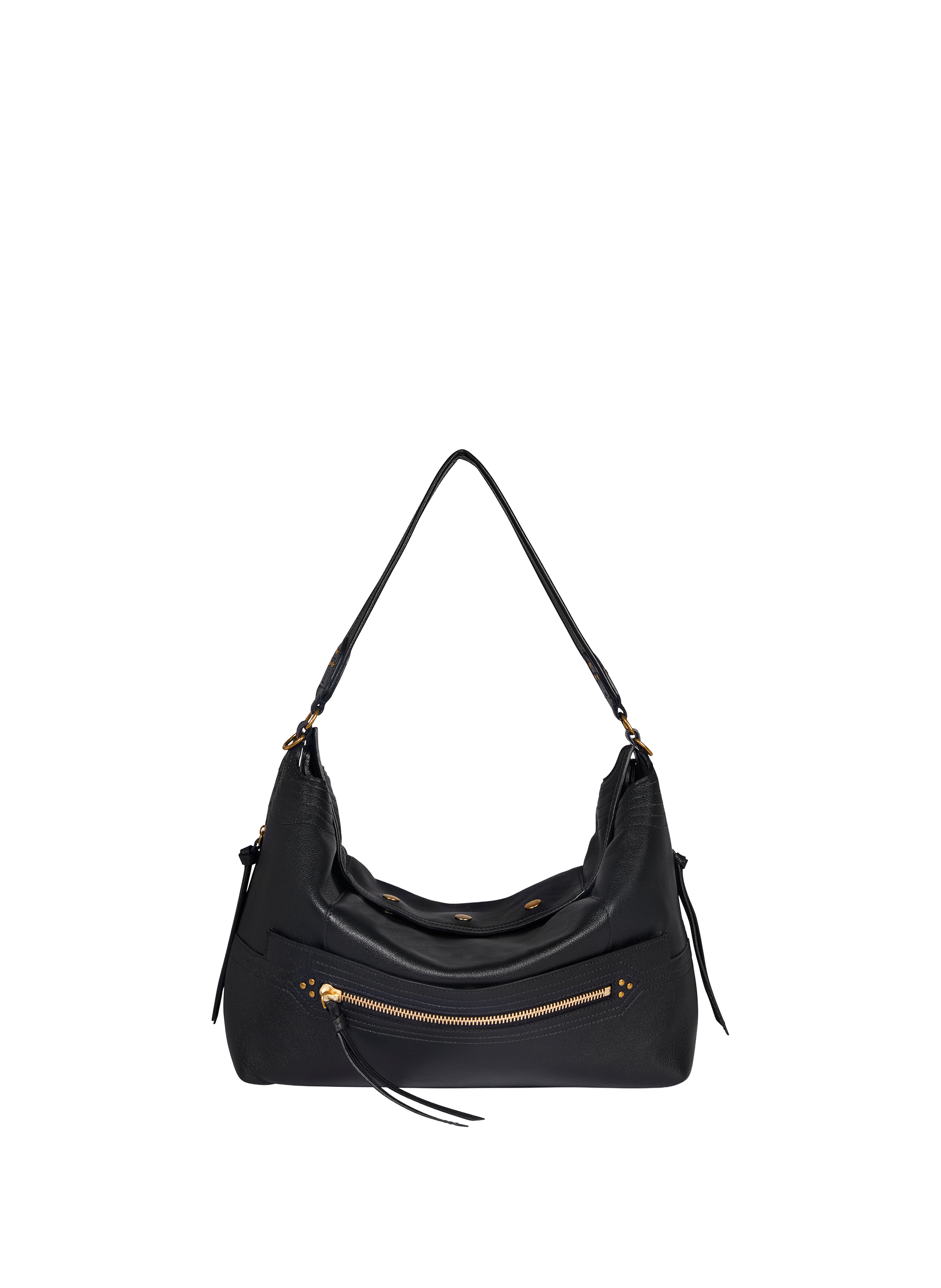 Lucky calf and goat leather baguette bag JÉRÔME DREYFUSS Black