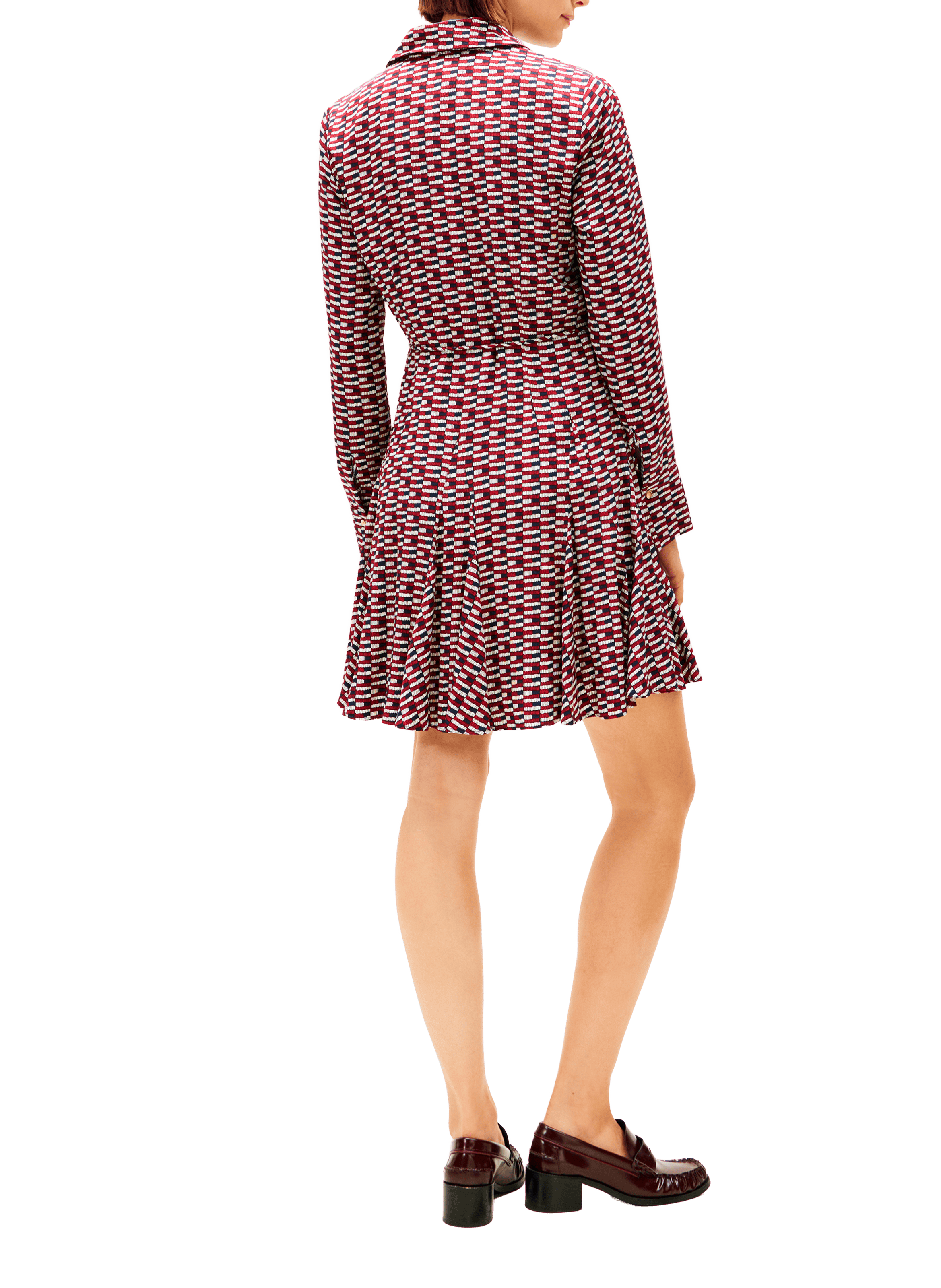 Robe chemise courte imprimée  TOMMY HILFIGER Bleu