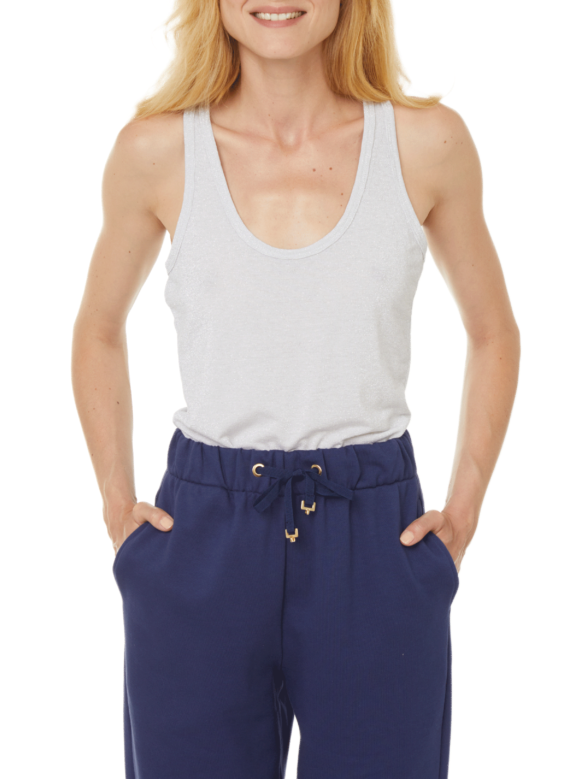 THE SOCIAL SUNDAY Top à paillettes Gris