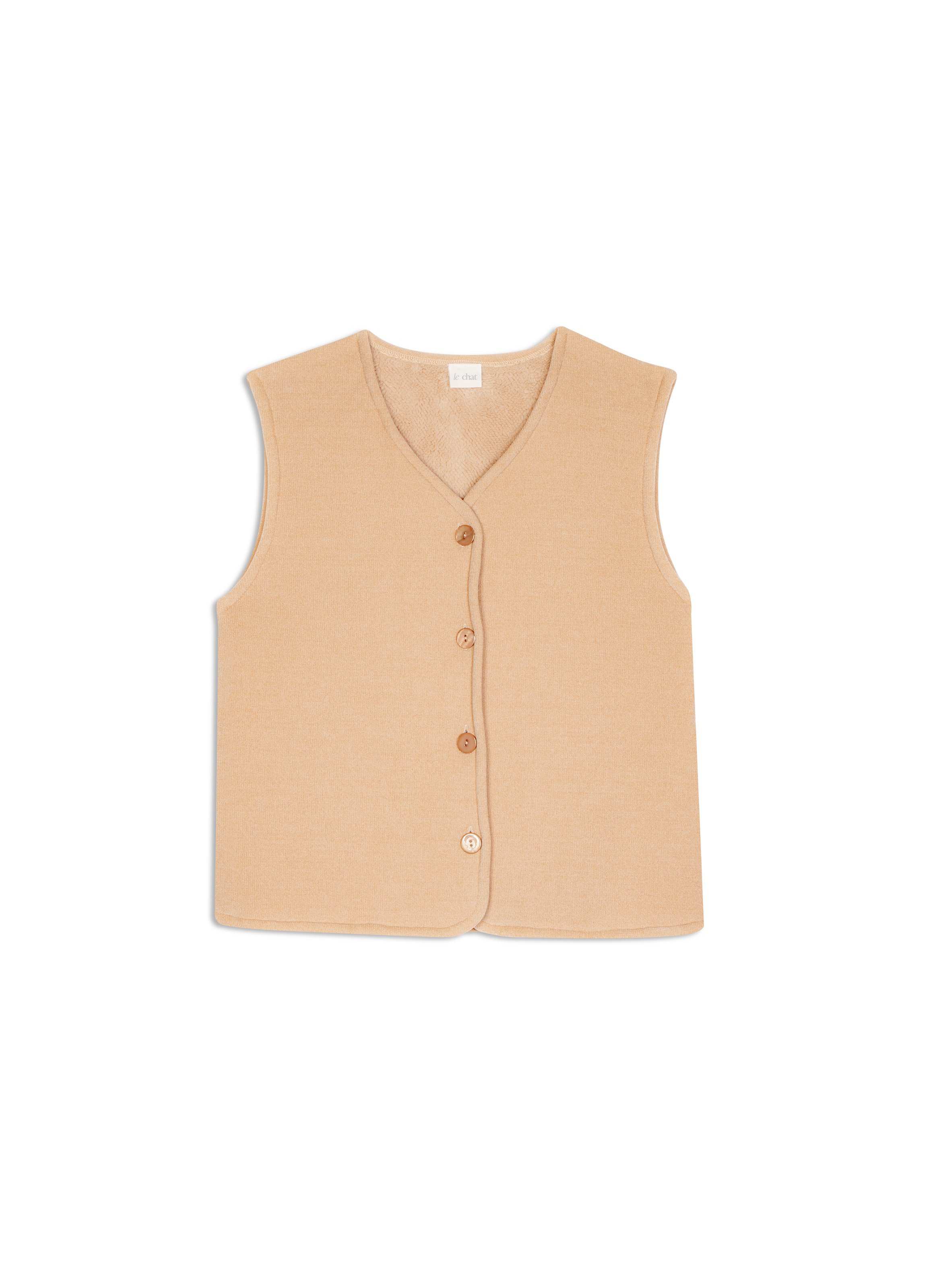 Gilet en peluche flanelle montauk 130 LE CHAT Beige