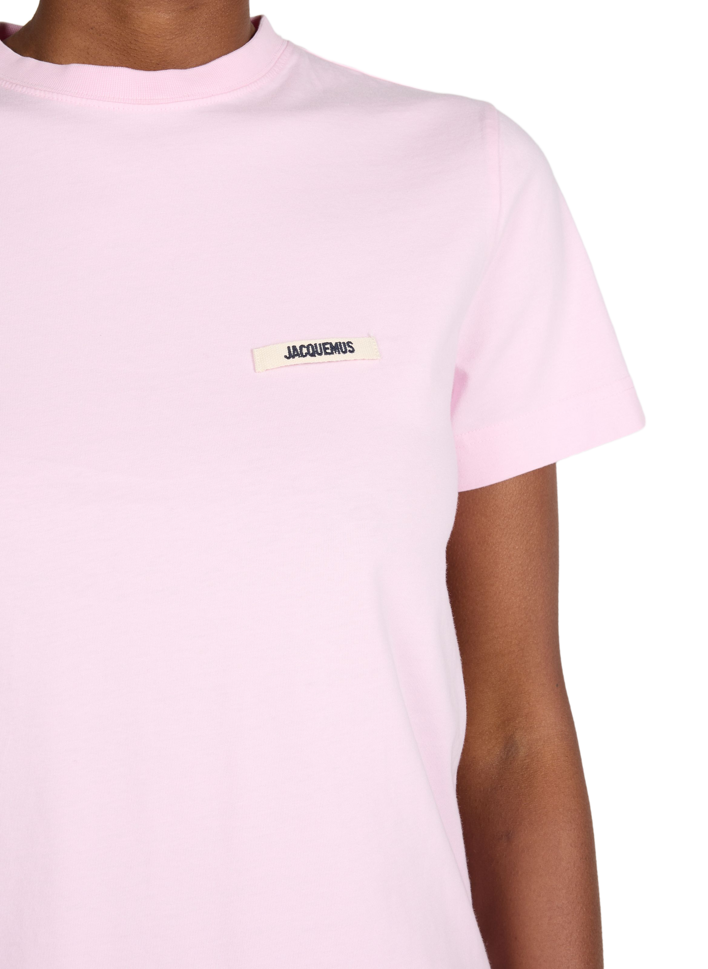 T-shirt droit Gros Grain en coton JACQUEMUS Rose