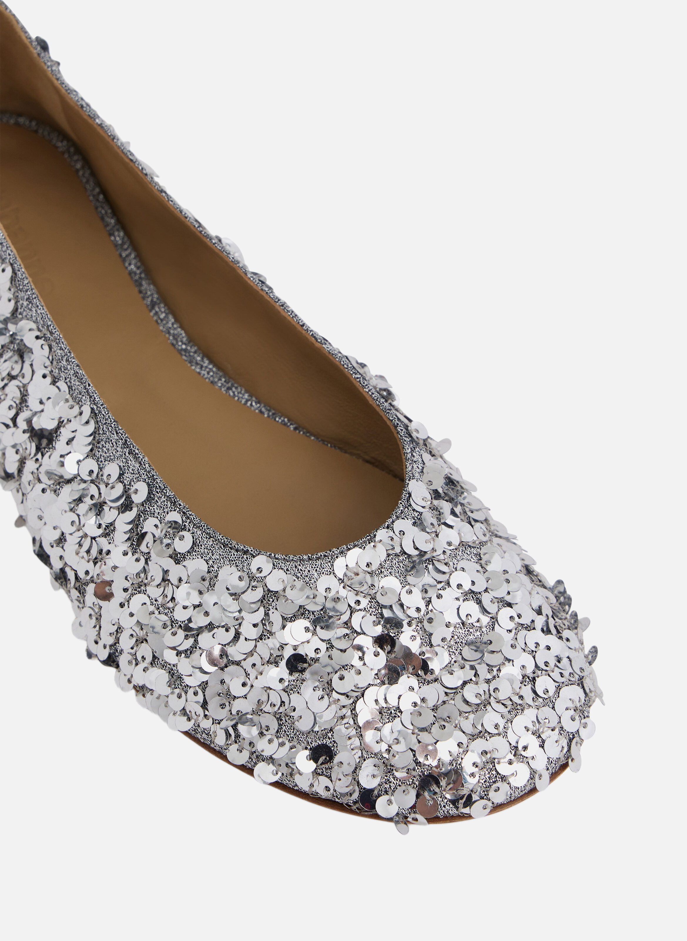 Ballerines avec sequins RABANNE Argent
