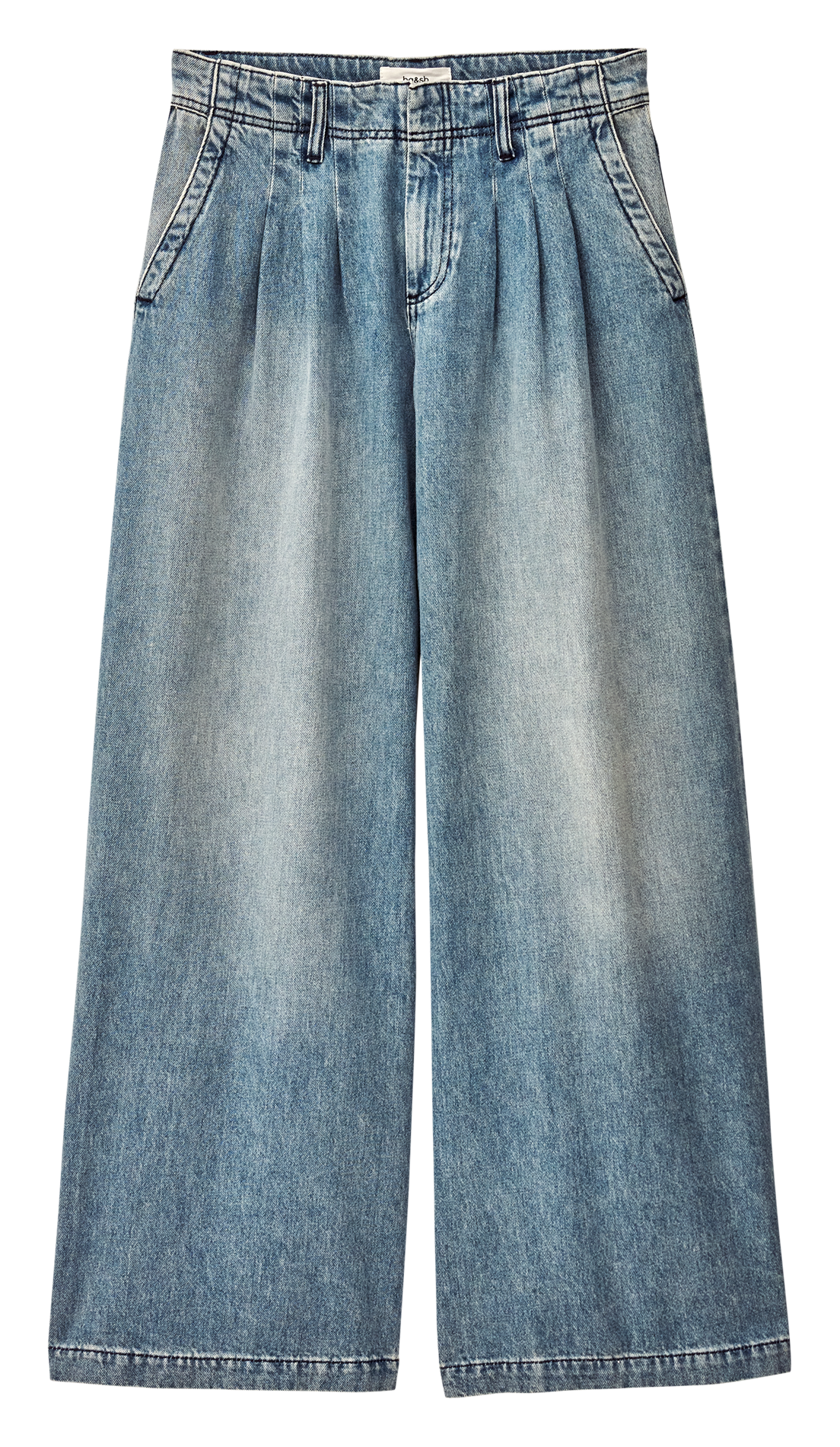 Pantalon large à pinces délavé toby BA&SH Bleu