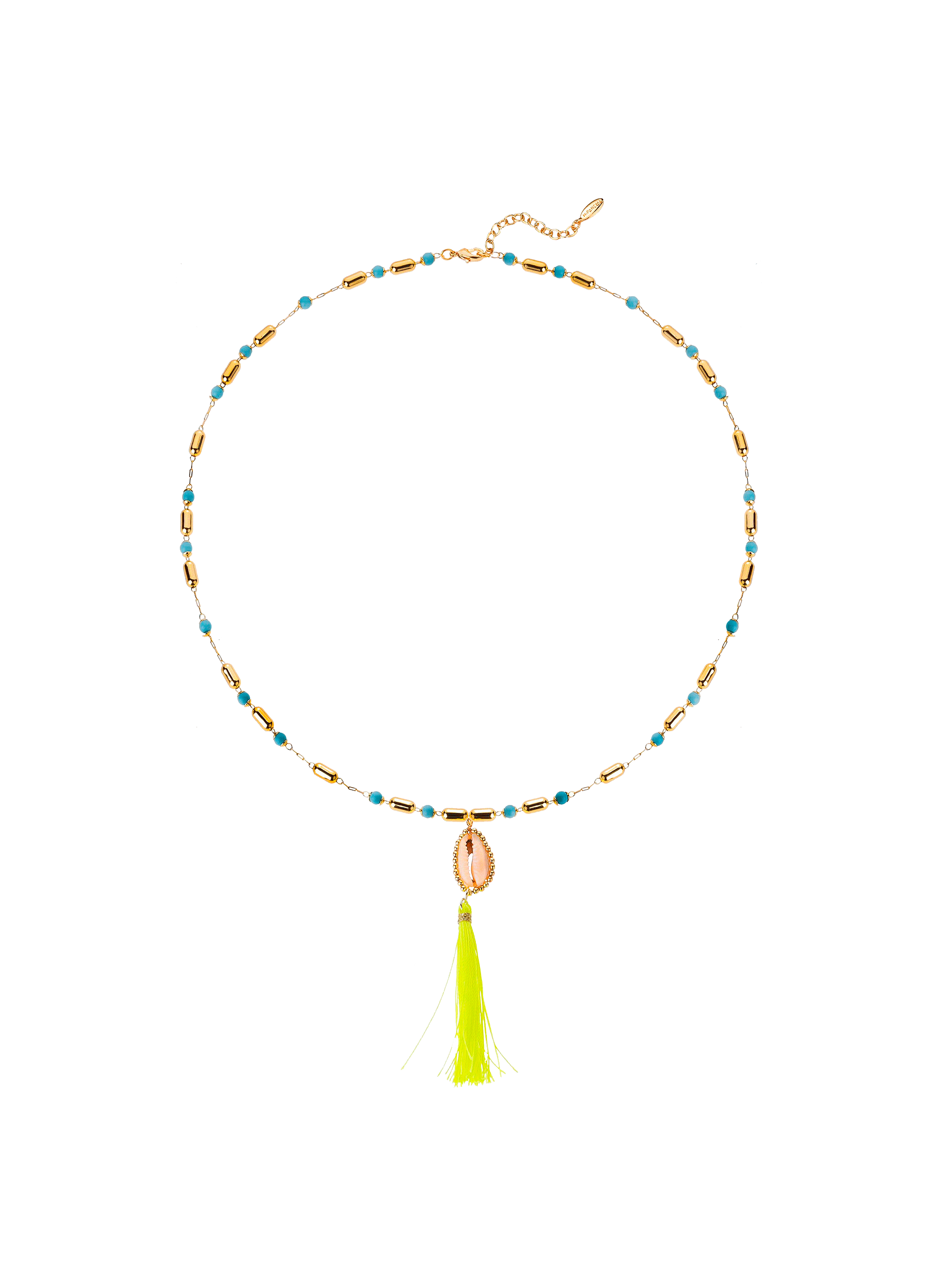 Collier avec perles et pendentif avec pompon tamara HIPANEMA Bleu