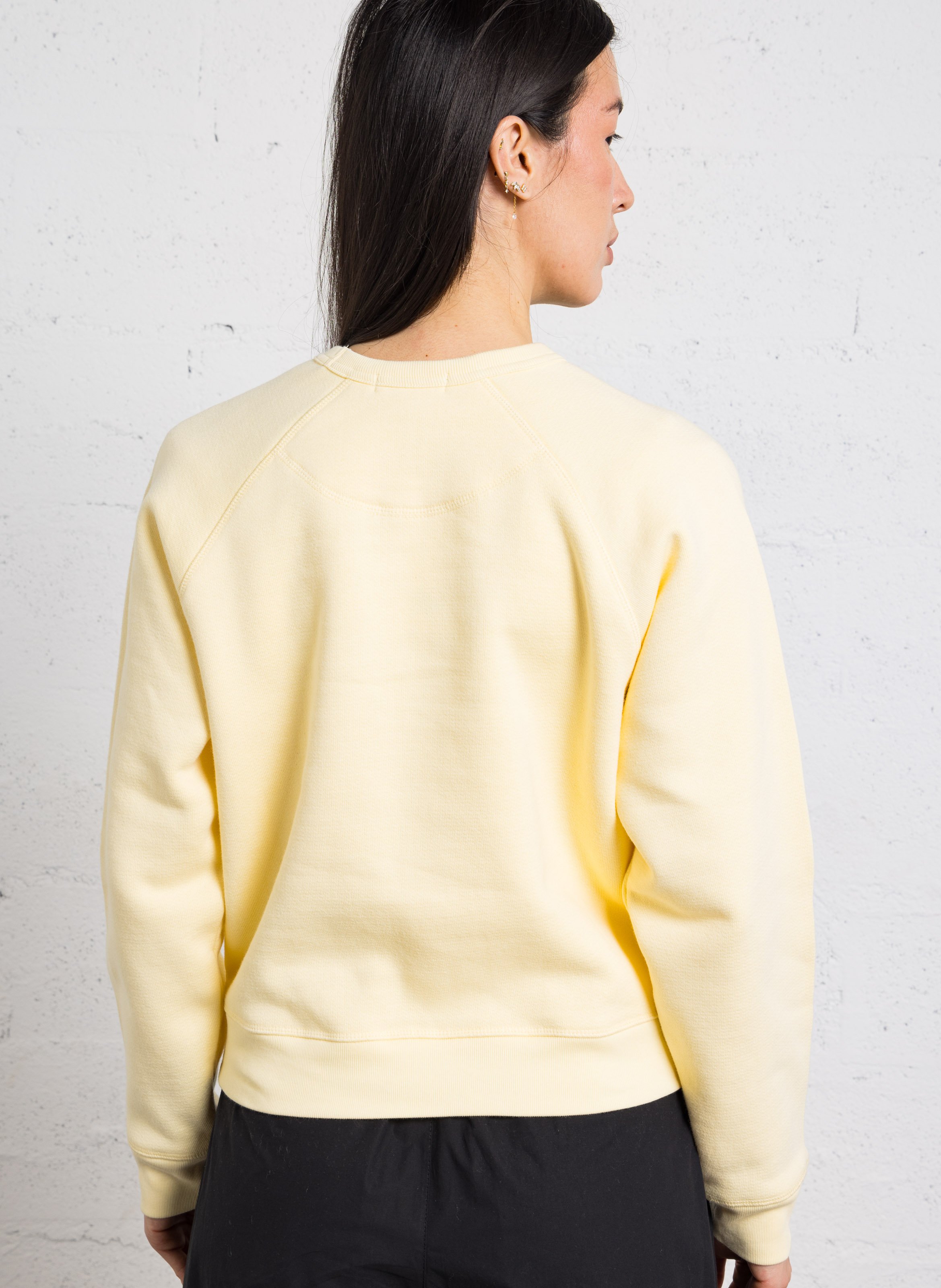 Sweat droit en coton bio artemis SOEUR Jaune