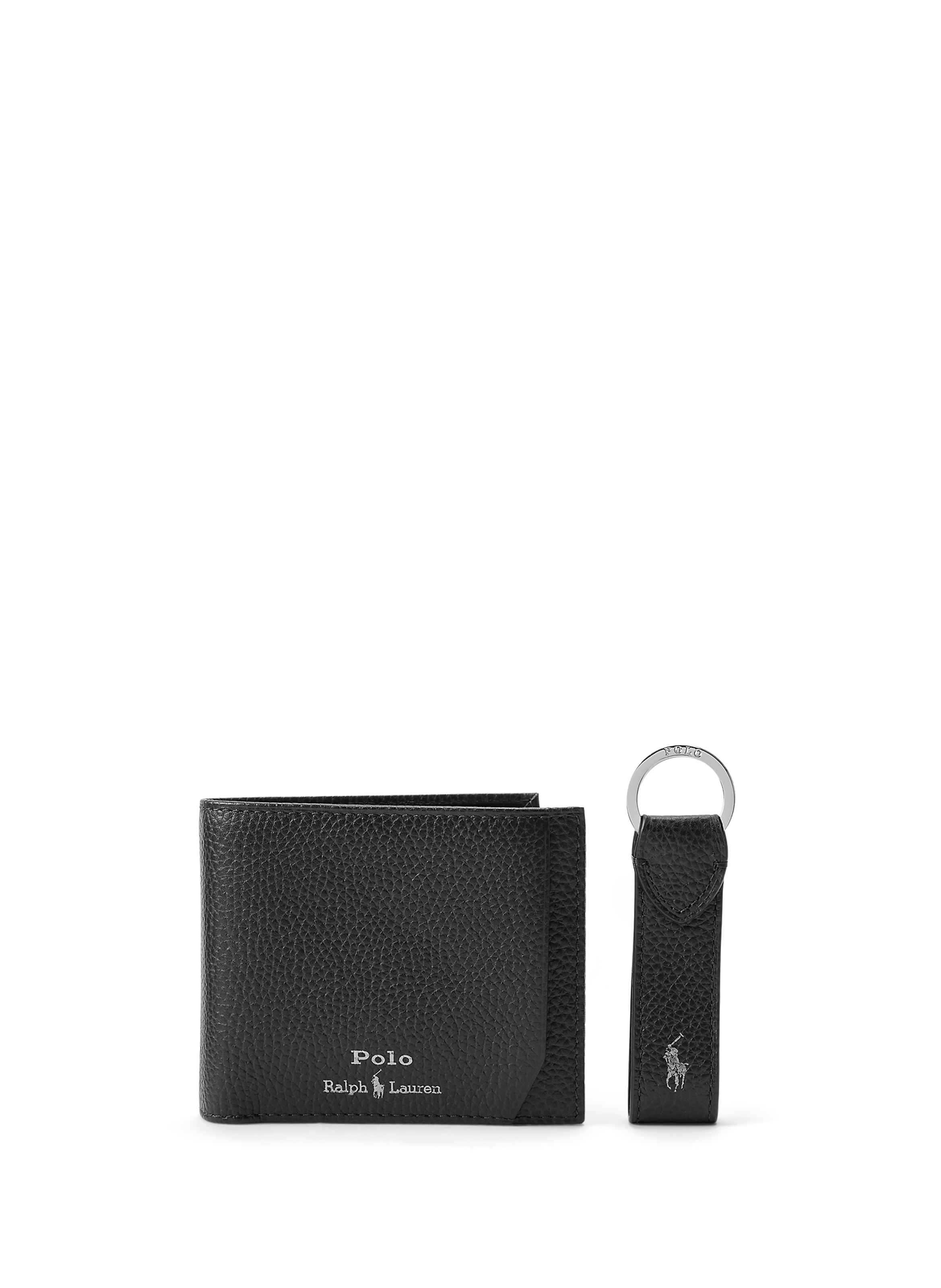 Portefeuille en cuir de vache POLO RALPH LAUREN Noir