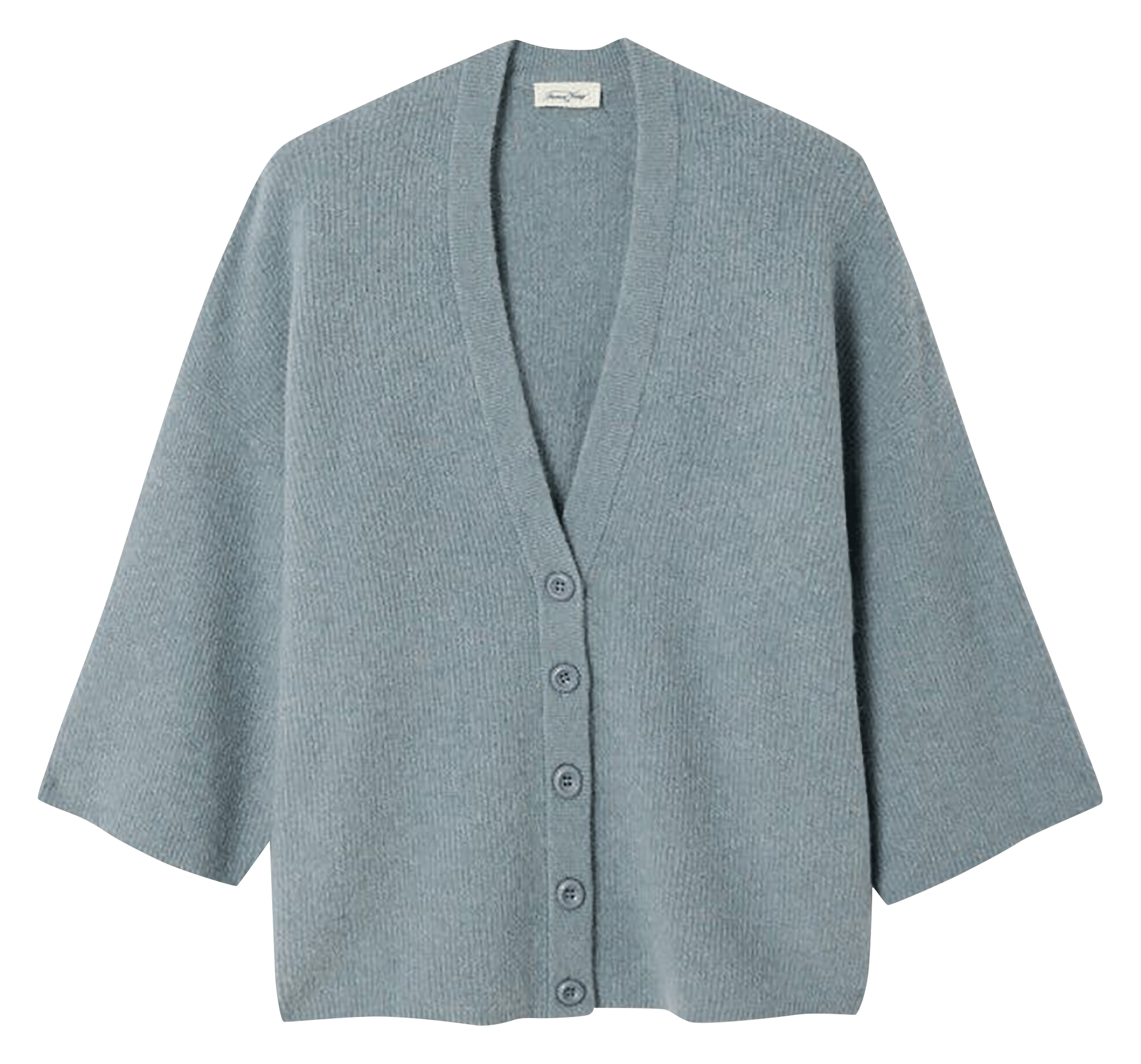 Gilet oversize col rond en maille damsville AMERICAN VINTAGE Bleu