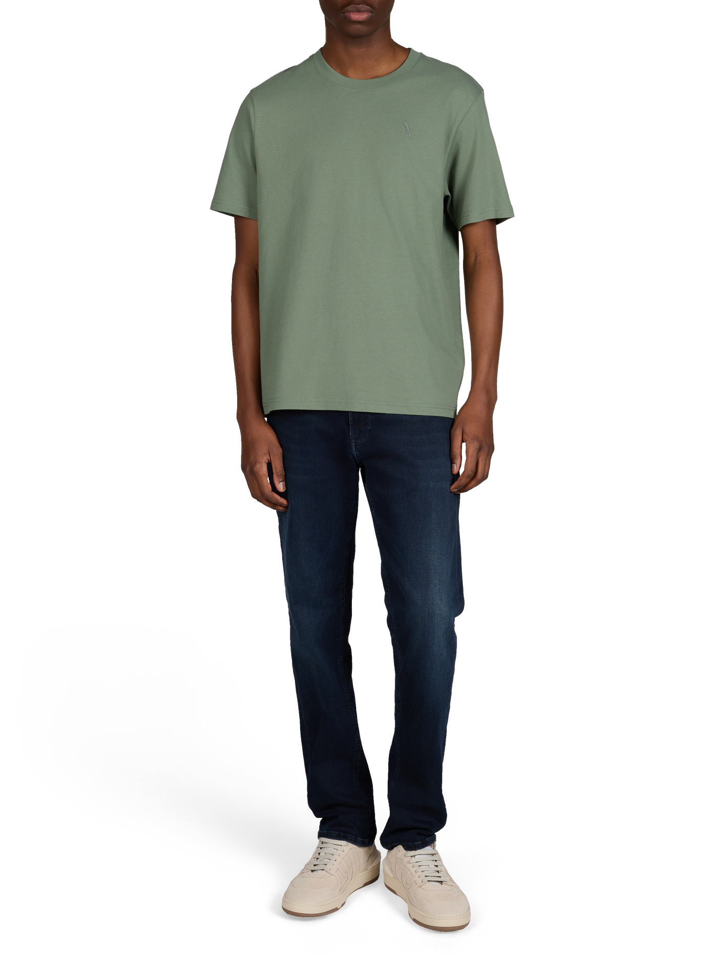 Cotton round-neck T-shirt AIGLE Khaki