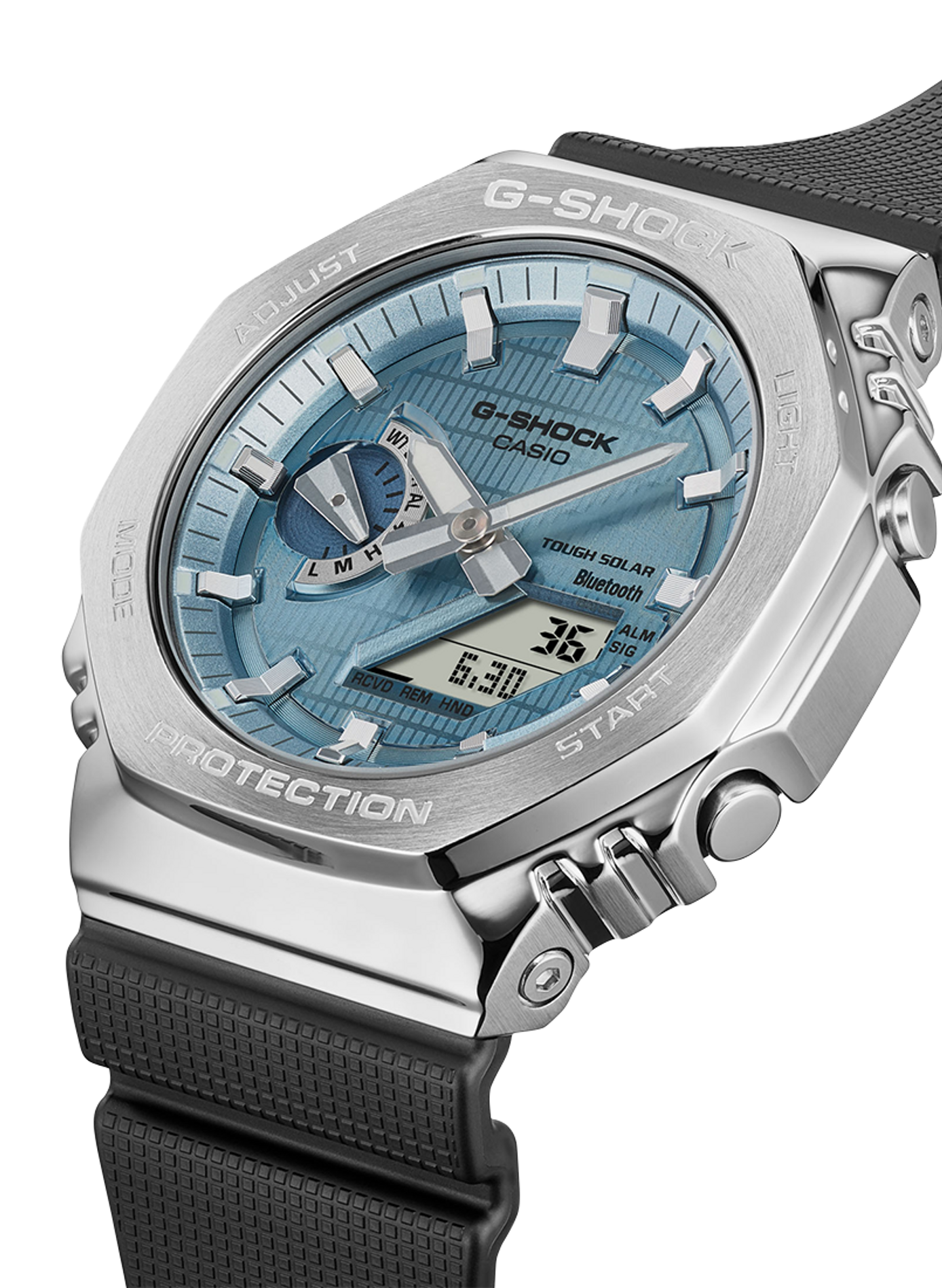 Montre connectée analogique Casio G-shock Argent