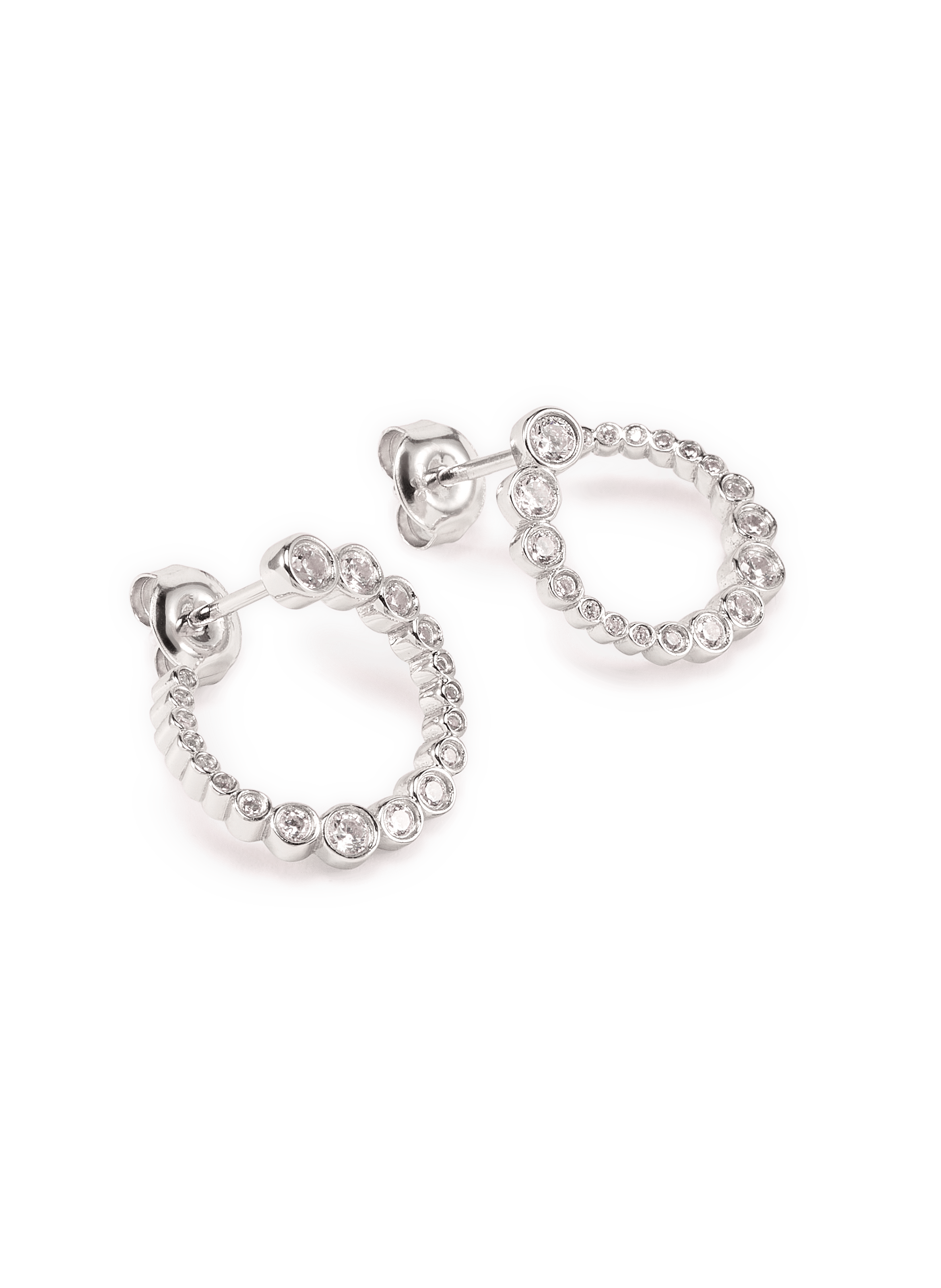 Boucles d'oreille spirales Odette RAGBAG Argent