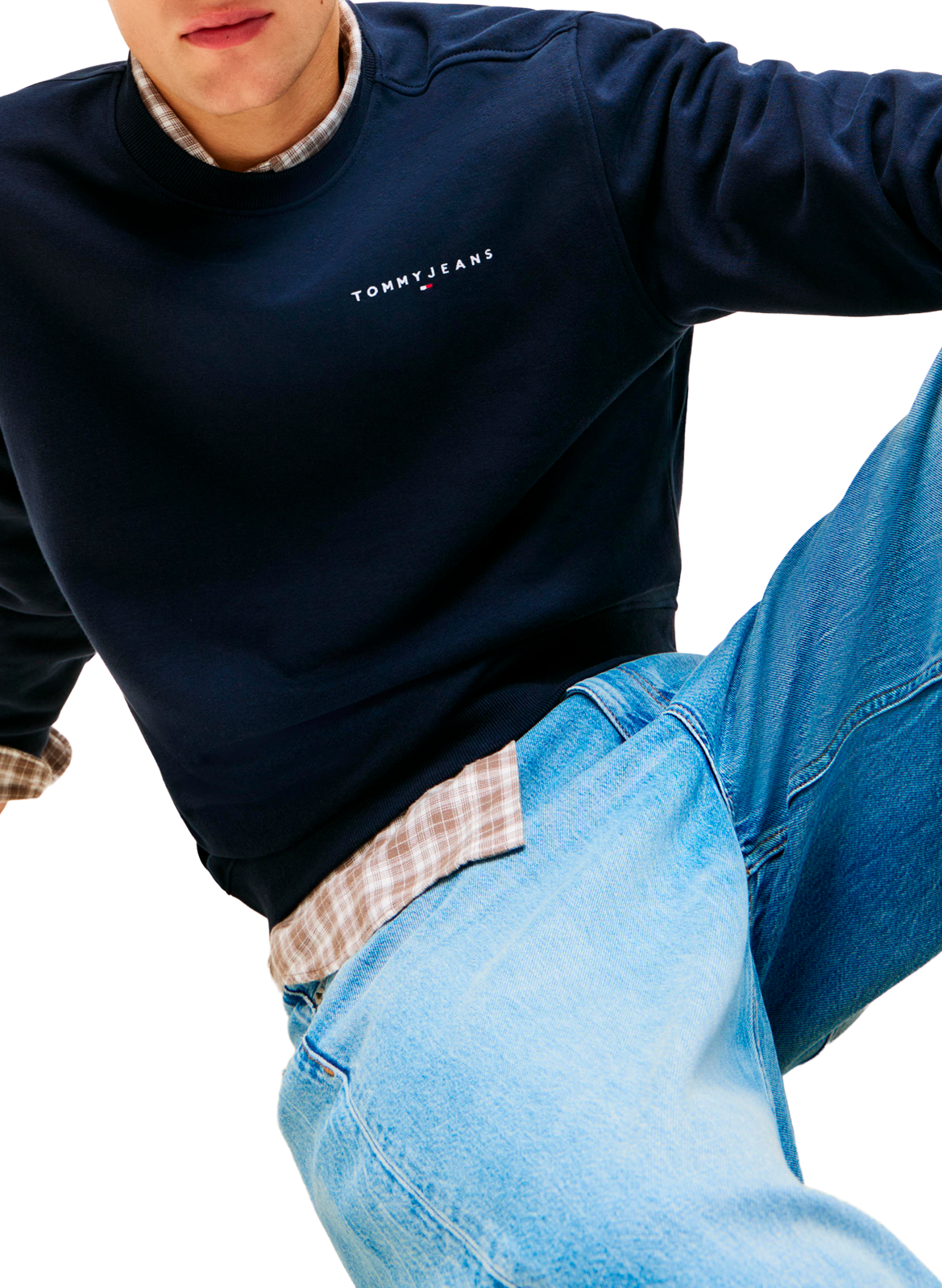 Sweat droit en coton mélangé TOMMY HILFIGER Multicolore