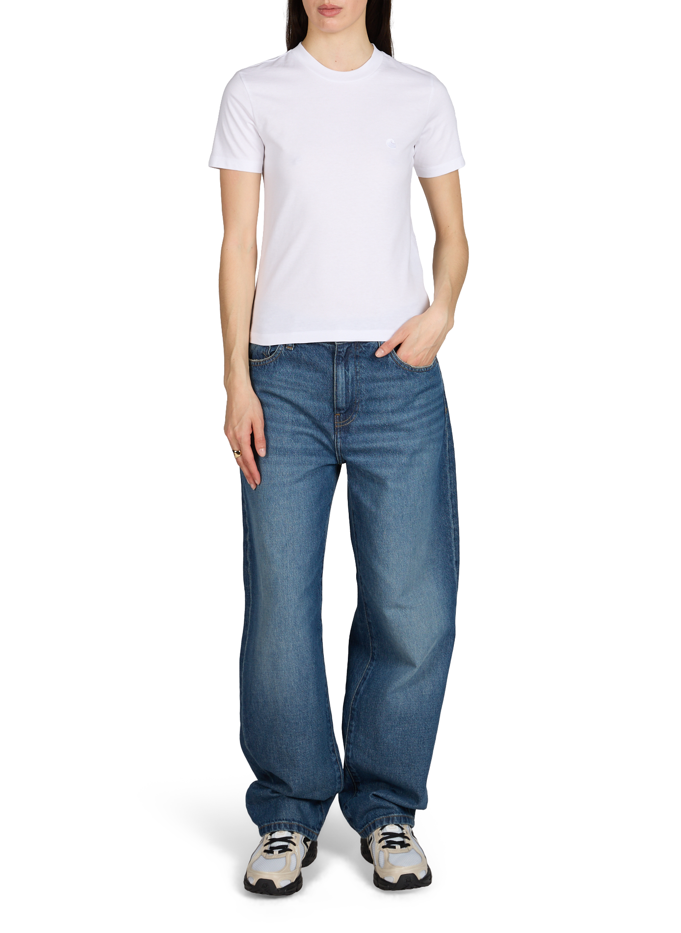 T-shirt W' S/S Luca in cotton CARHARTT WIP White