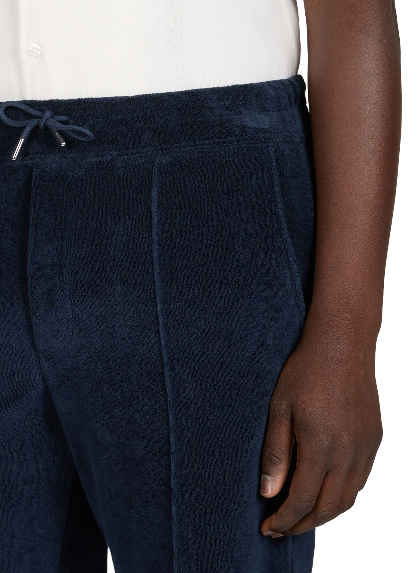 Short éponge en coton mélangé AURELIEN Bleu