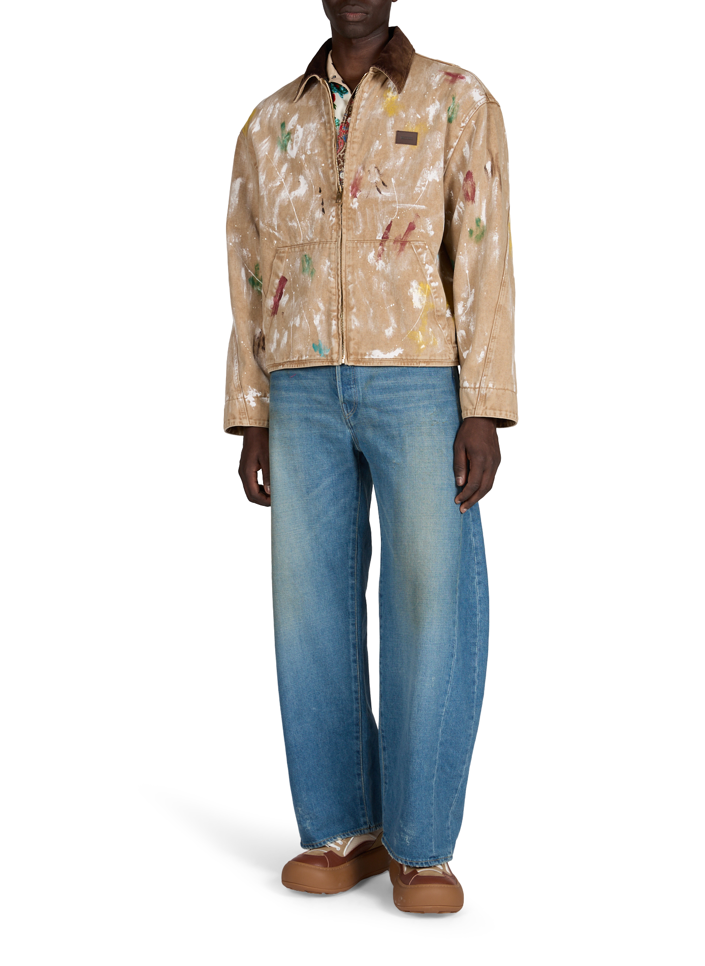 Veste tâches de peinture en coton MOSCHINO Multicolore