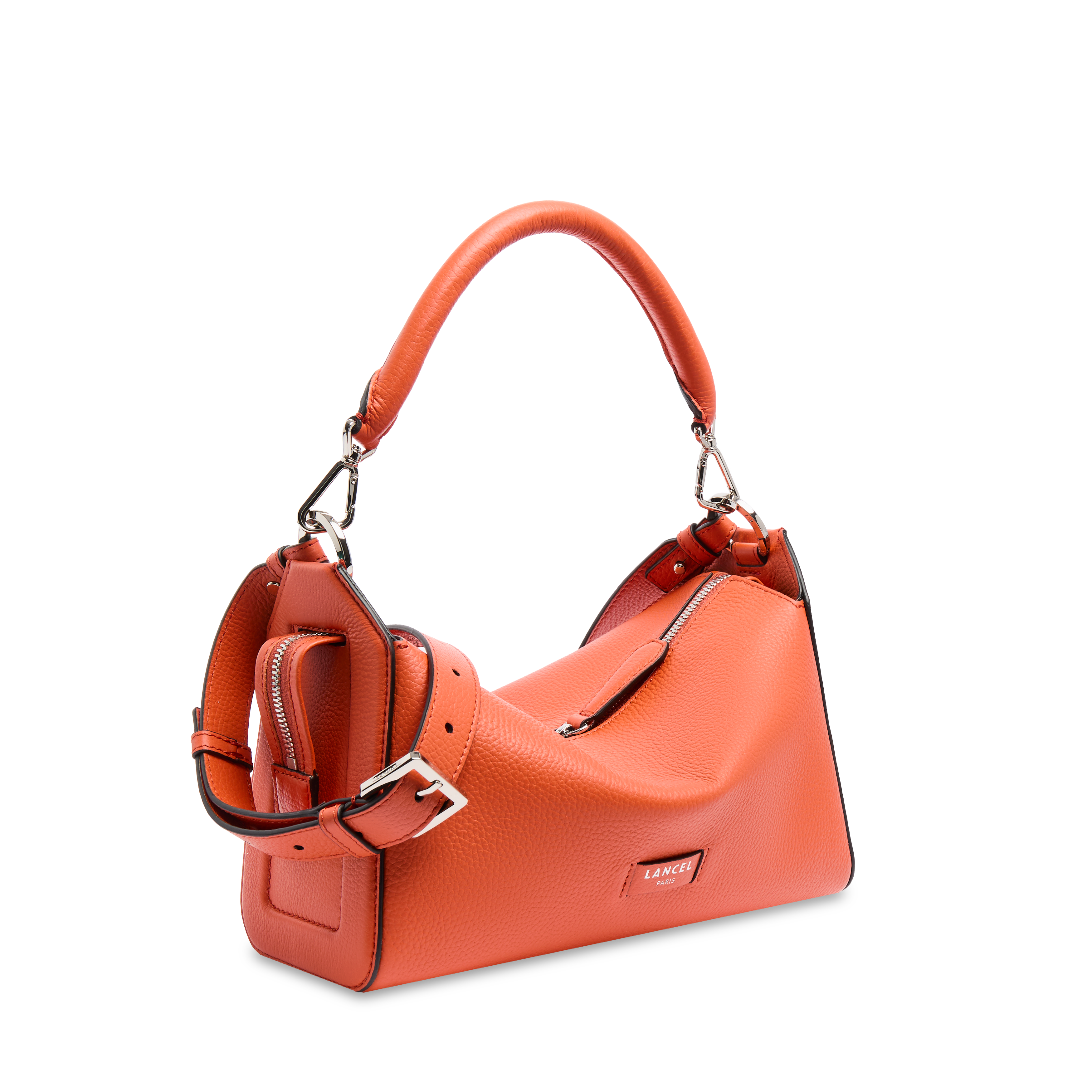 Sac hobo louison de lancel en cuir de vachette graine LANCEL Orange