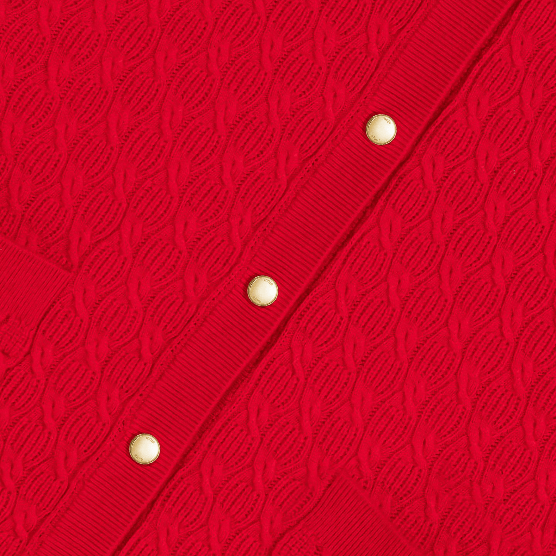 Cardigan en laine et cachemire MAJE Rouge