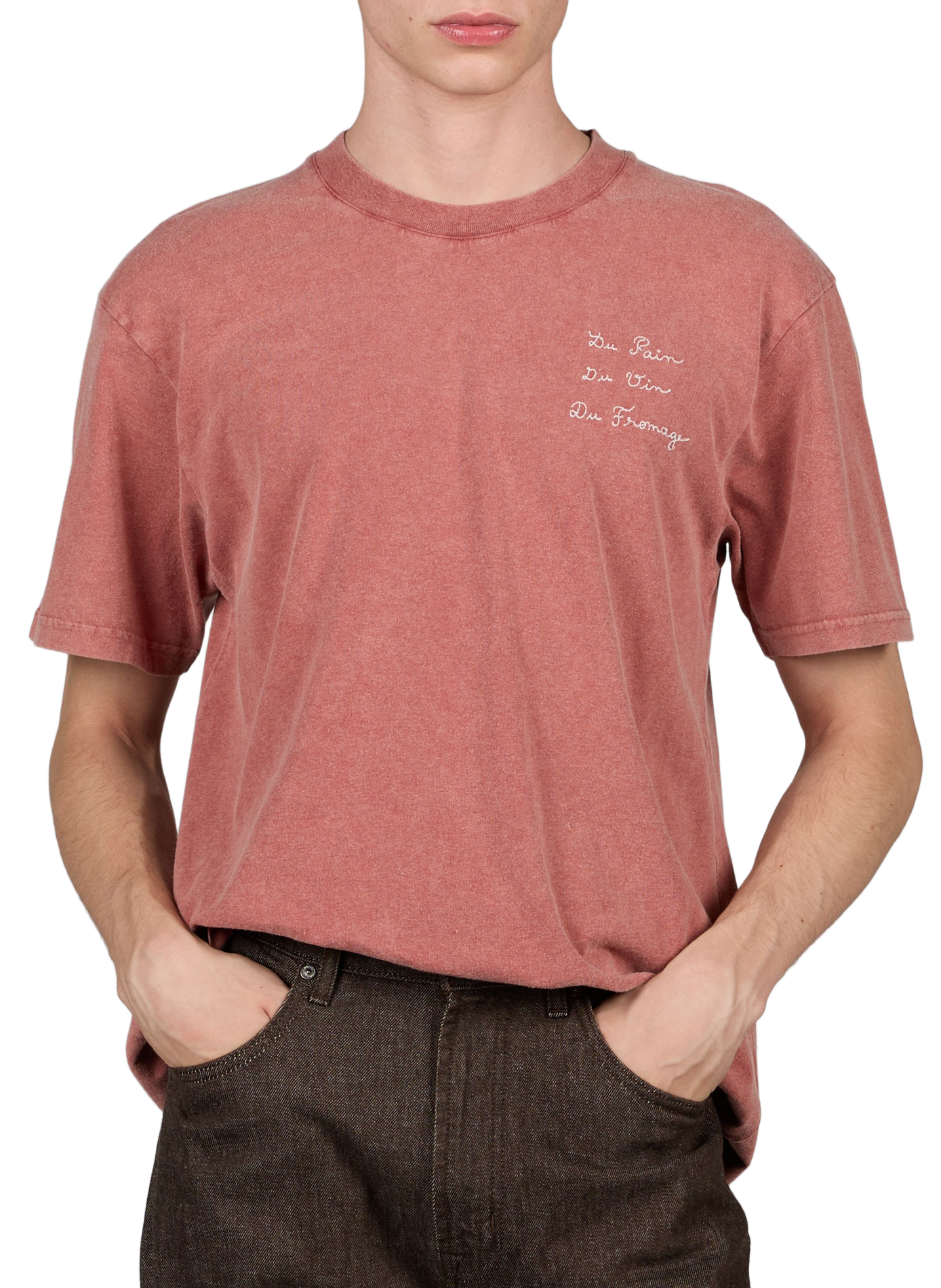 T-shirt Patureau à broderie en coton MAISON LABICHE Rouge