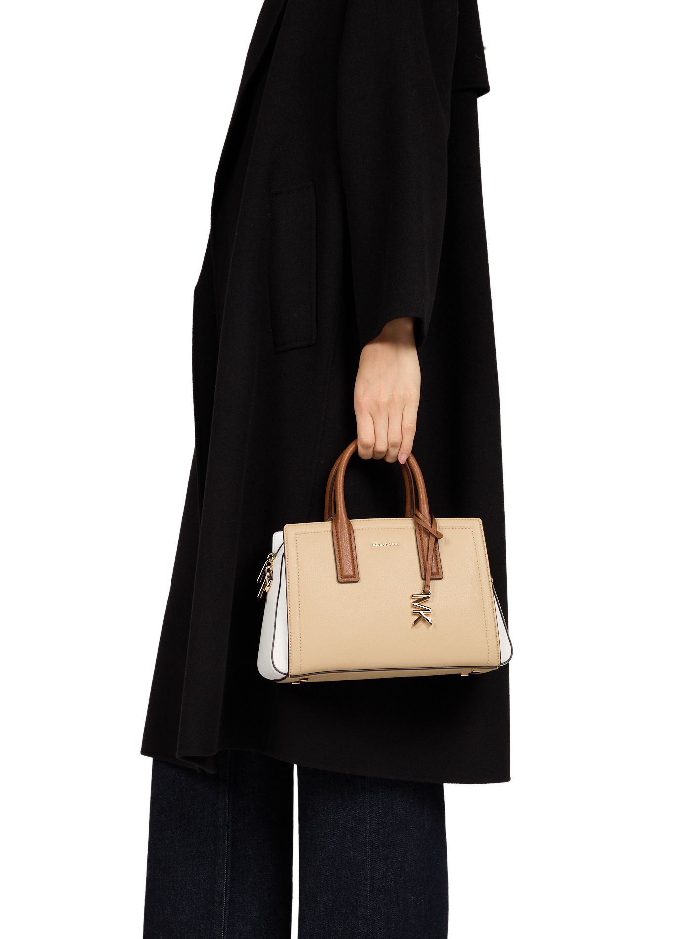 Laila leather handbag MICHAEL KORS Beige