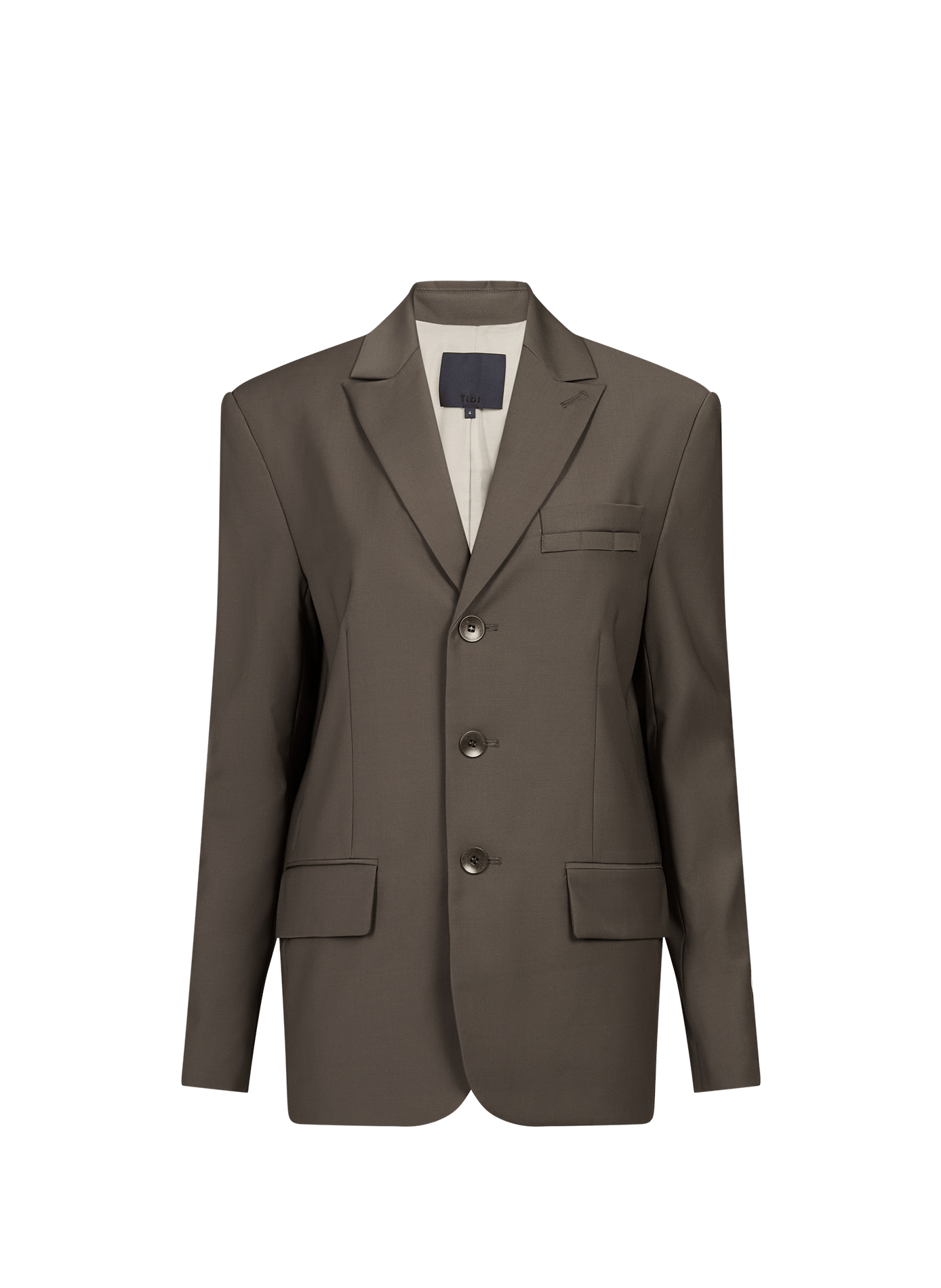 Blazer droit uni TIBI Gris