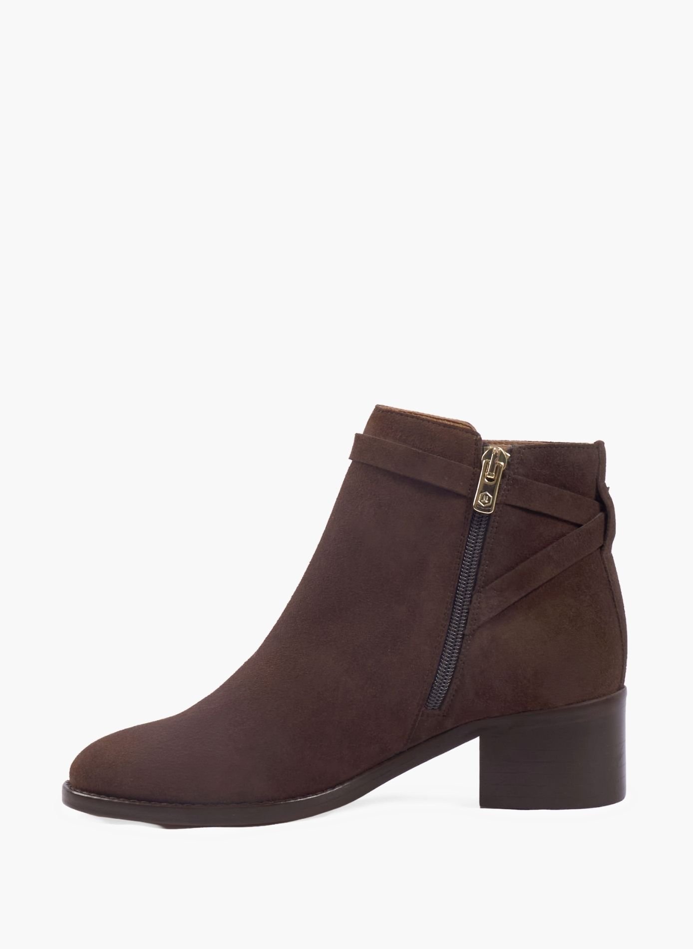 Bottines cavalières cuir daim JULES & JENN Marron