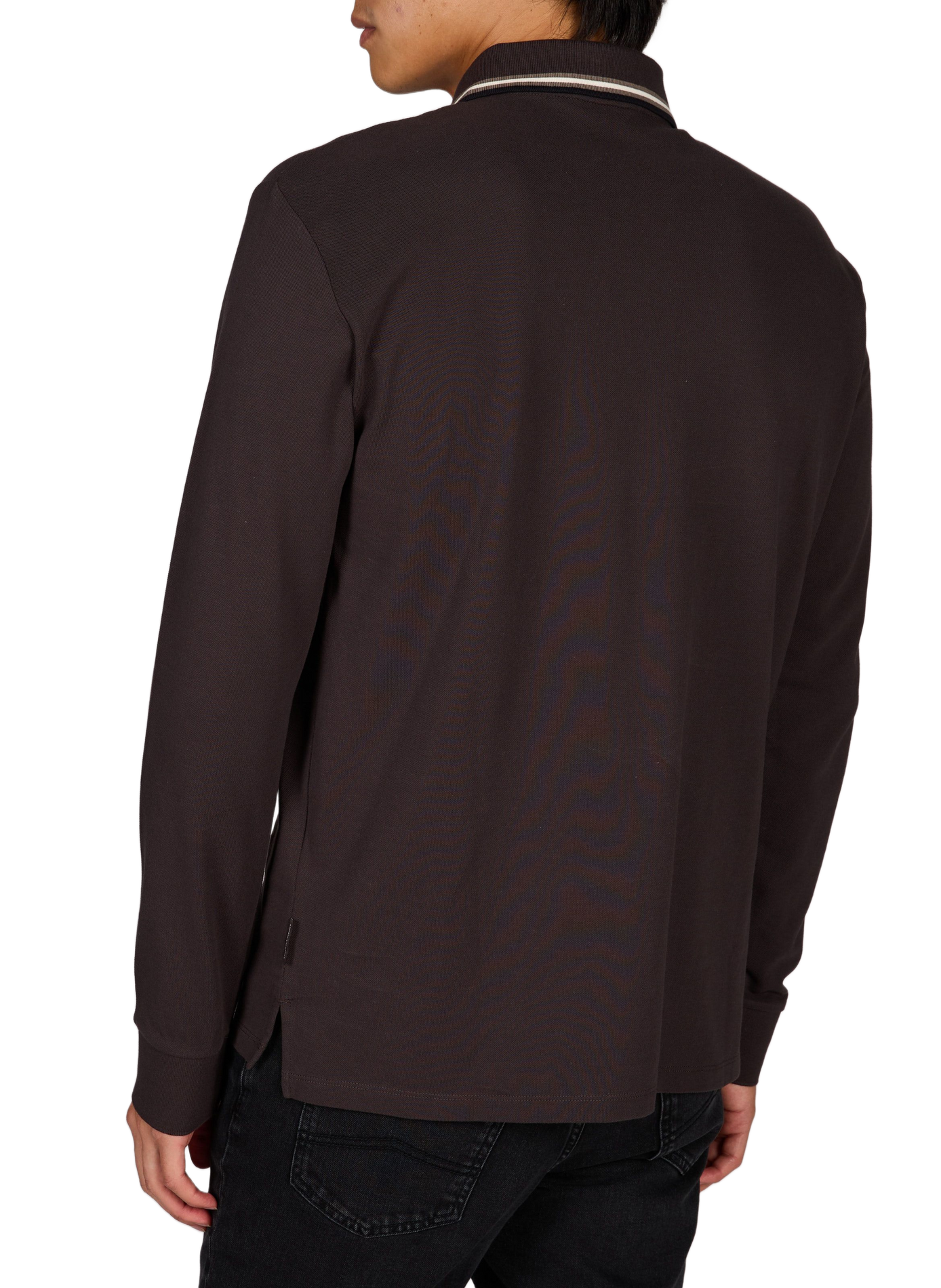 Straight cotton polo shirt ARMANI EXCHANGE Brown