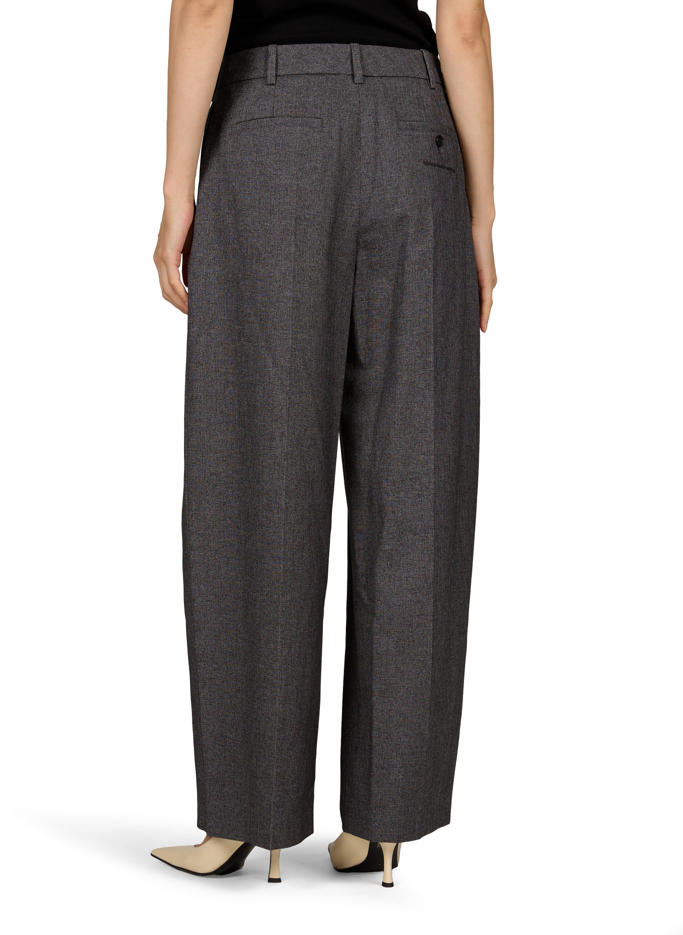 Plain wide-leg tailored trousers ALEXANDER WANG Grey