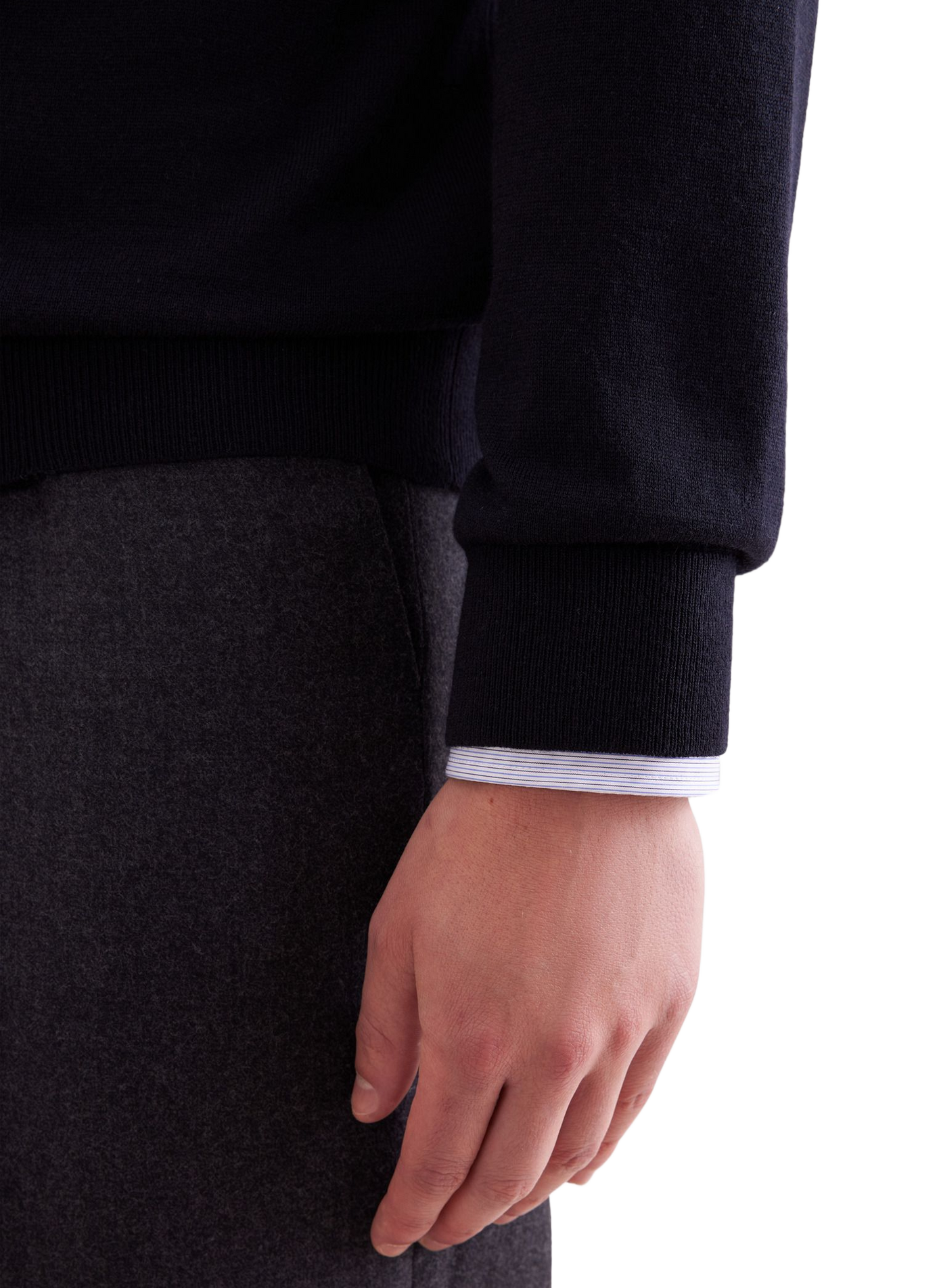 Gerader Wollpullover mit Reißverschluss SEIDENSTICKER Blau
