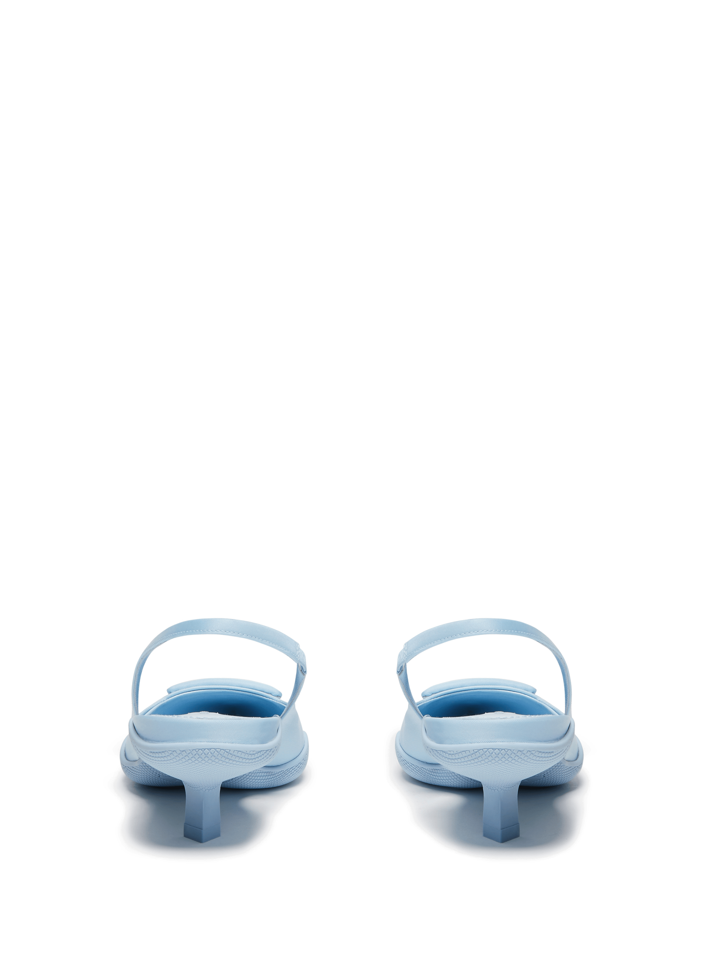 Slingbacks with nylon gabardine straps PRADA Blue