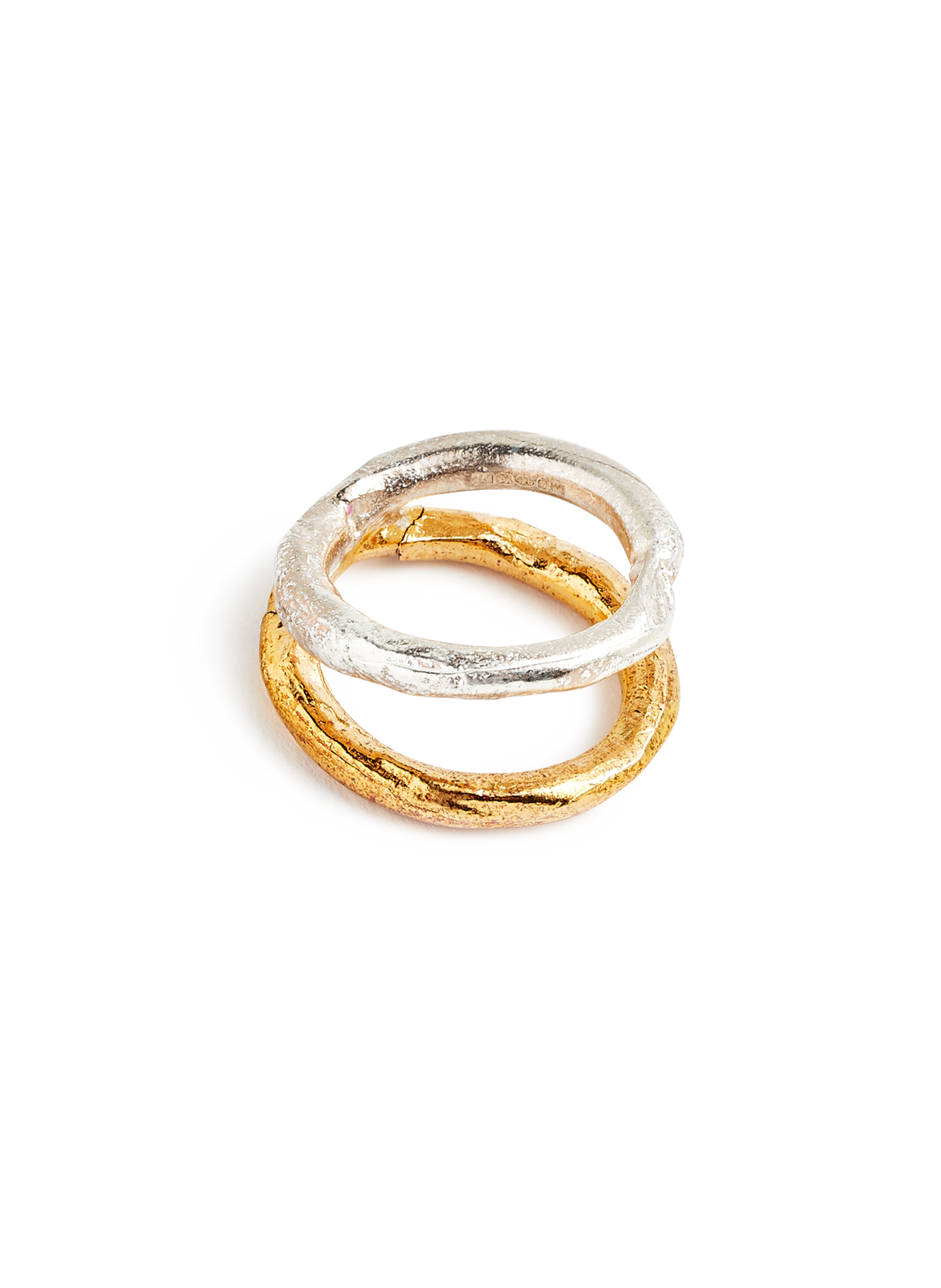 Double bague en argent recyclé