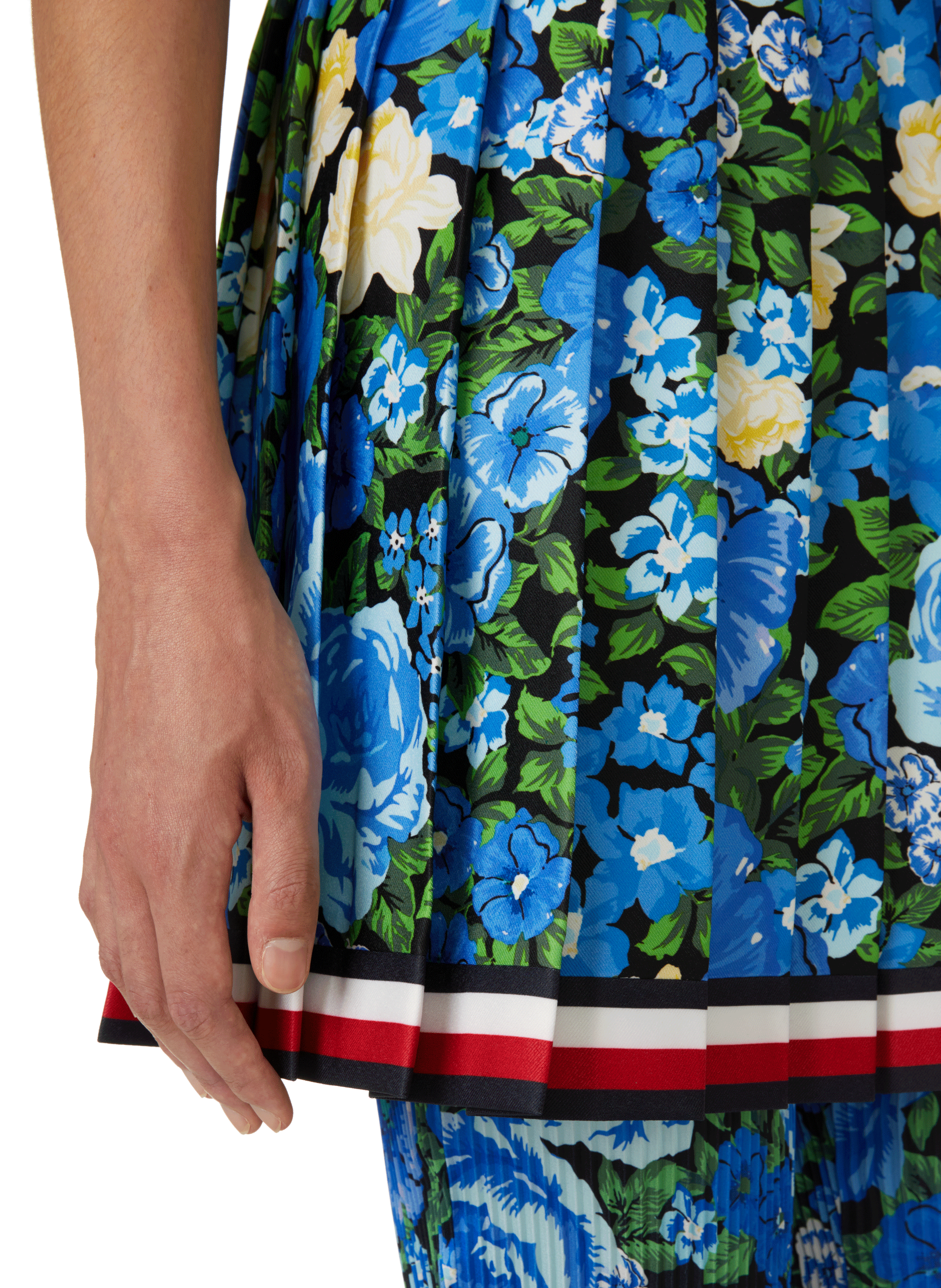 Jupe plissée avec imprimé x Richard Quinn TOMMY HILFIGER Bleu