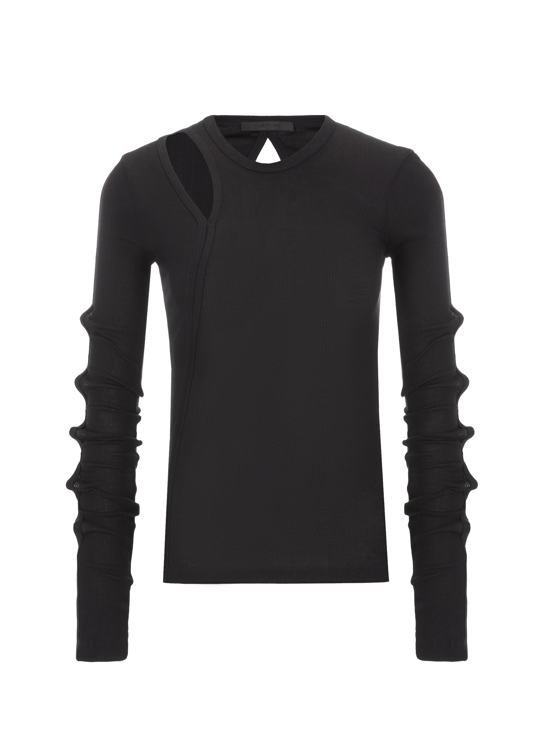 Top manches longues Slash côtelé en coton