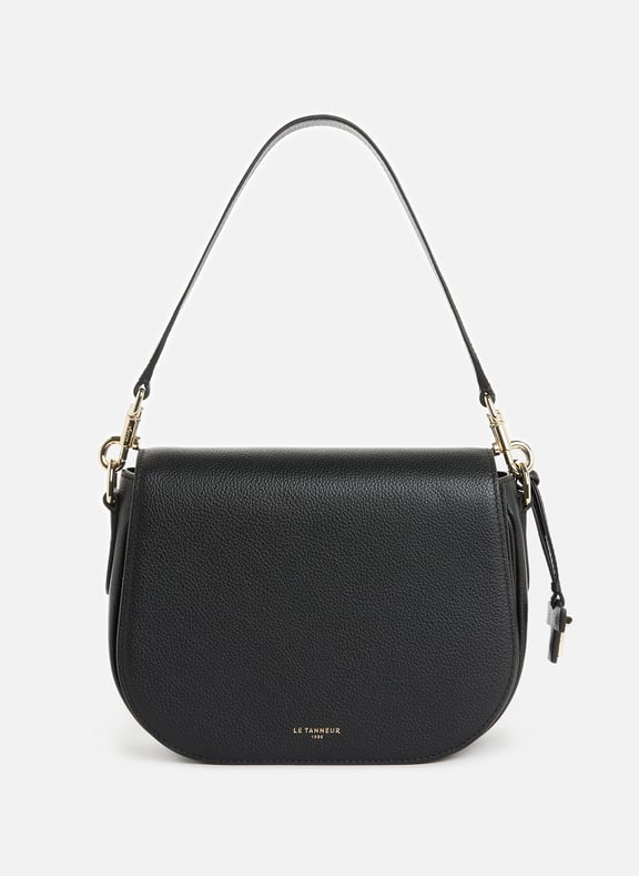 Sac à bandoulière Gisèle moyen modèle en cuir Noir by LE TANNEUR LE TANNEUR Sac à bandoulière Gisèle moyen modèle en cuir Noir