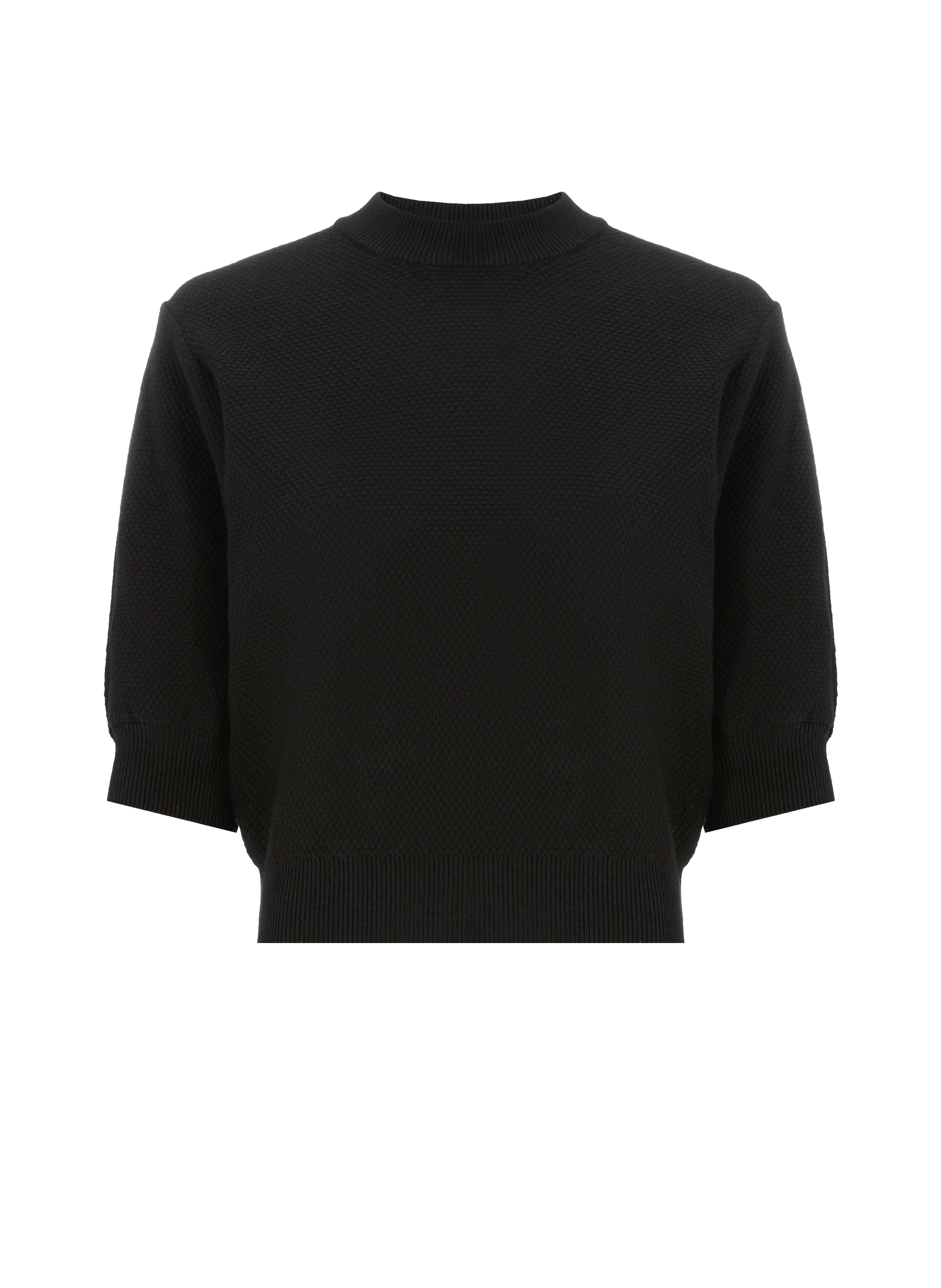 Pull manches courtes maille fantaisie