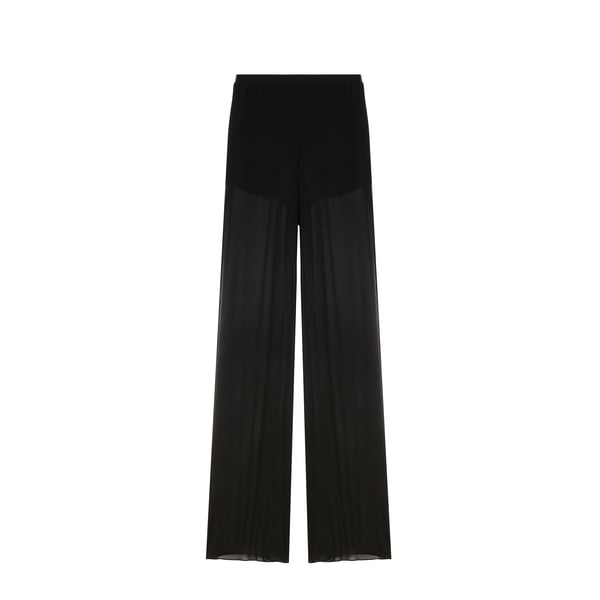 Pantalon flare en soie