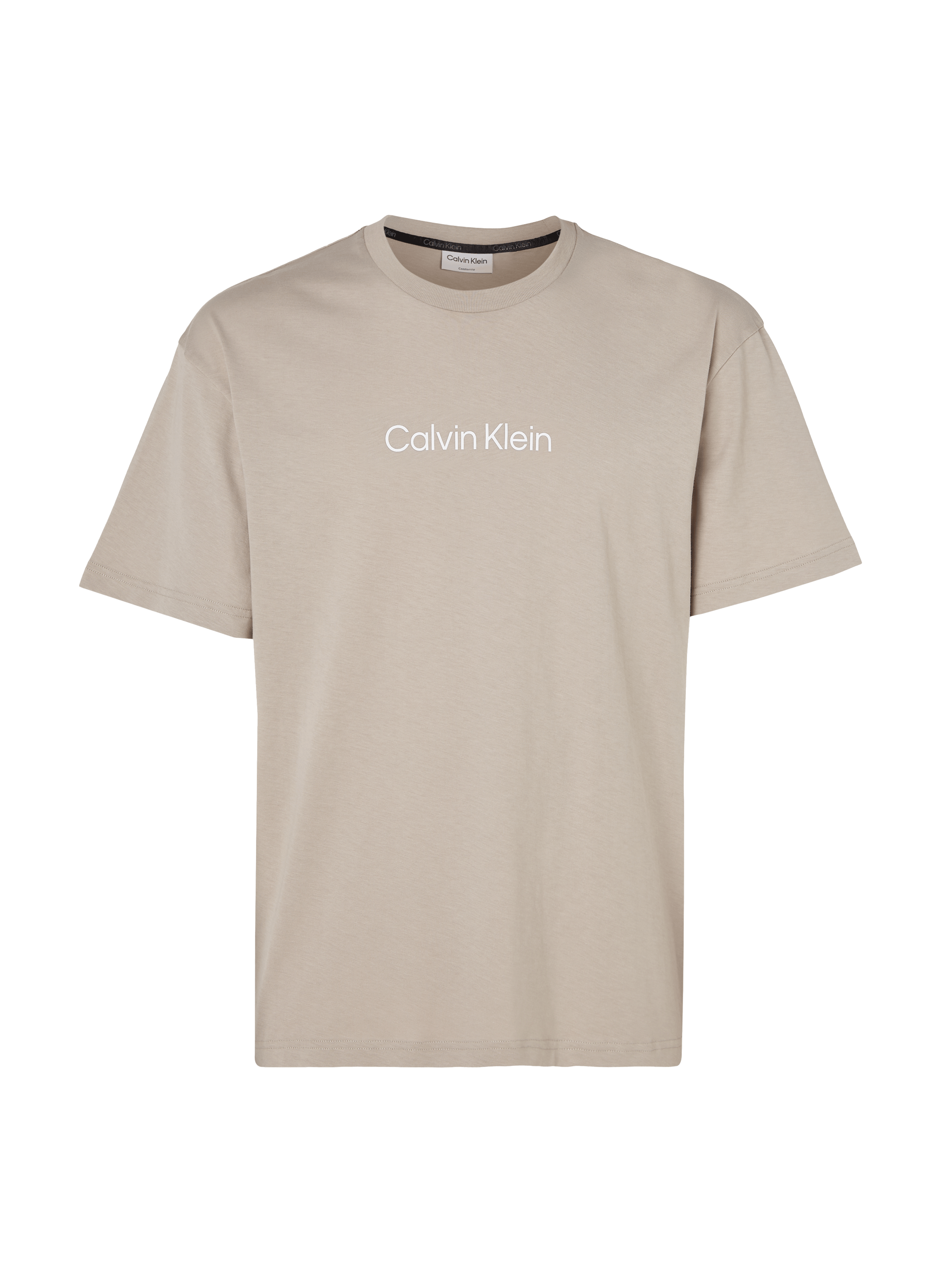Cotton T-shirt CALVIN KLEIN Beige