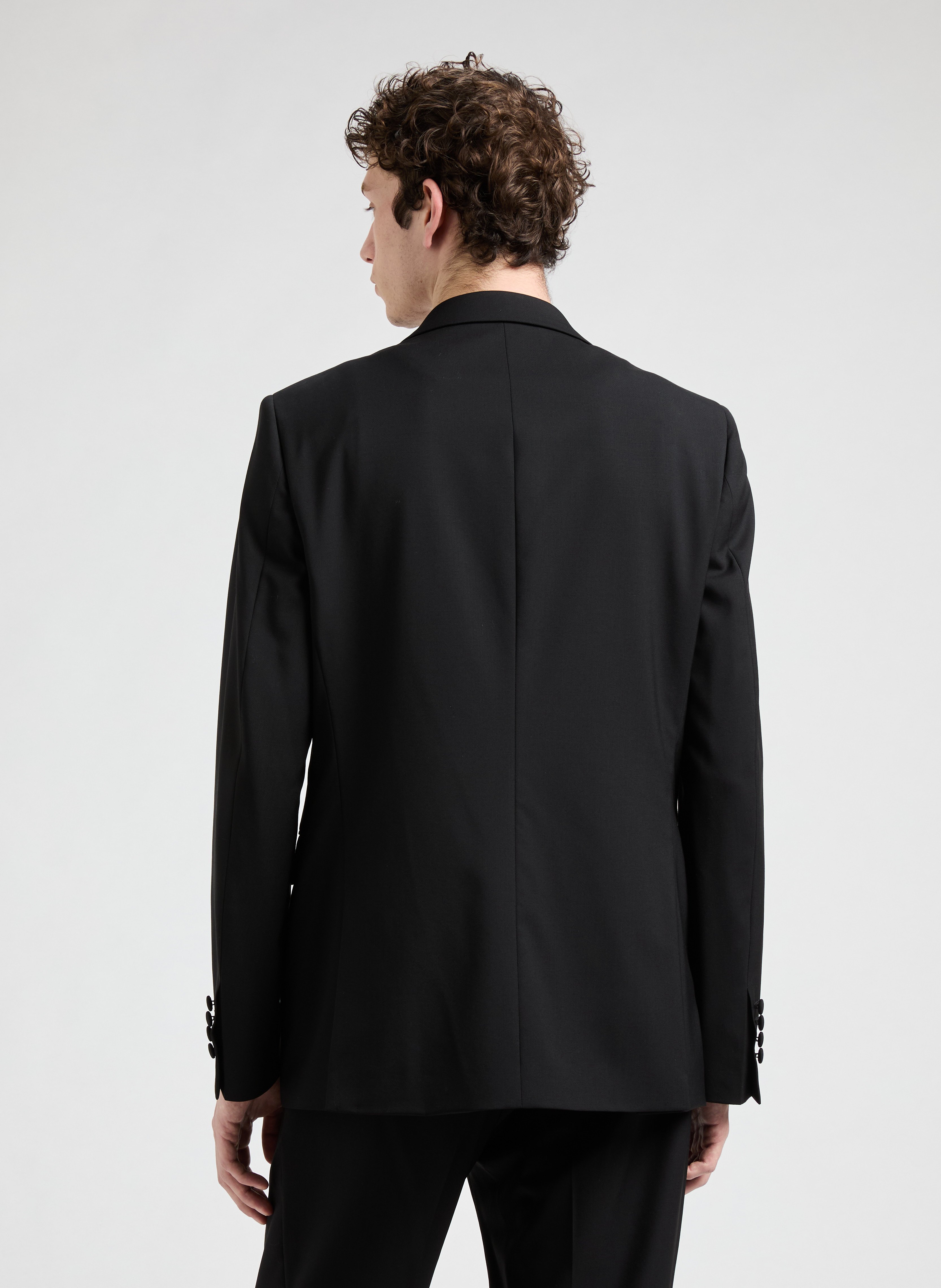 Wool blazer jacket SAISON 1865 Black