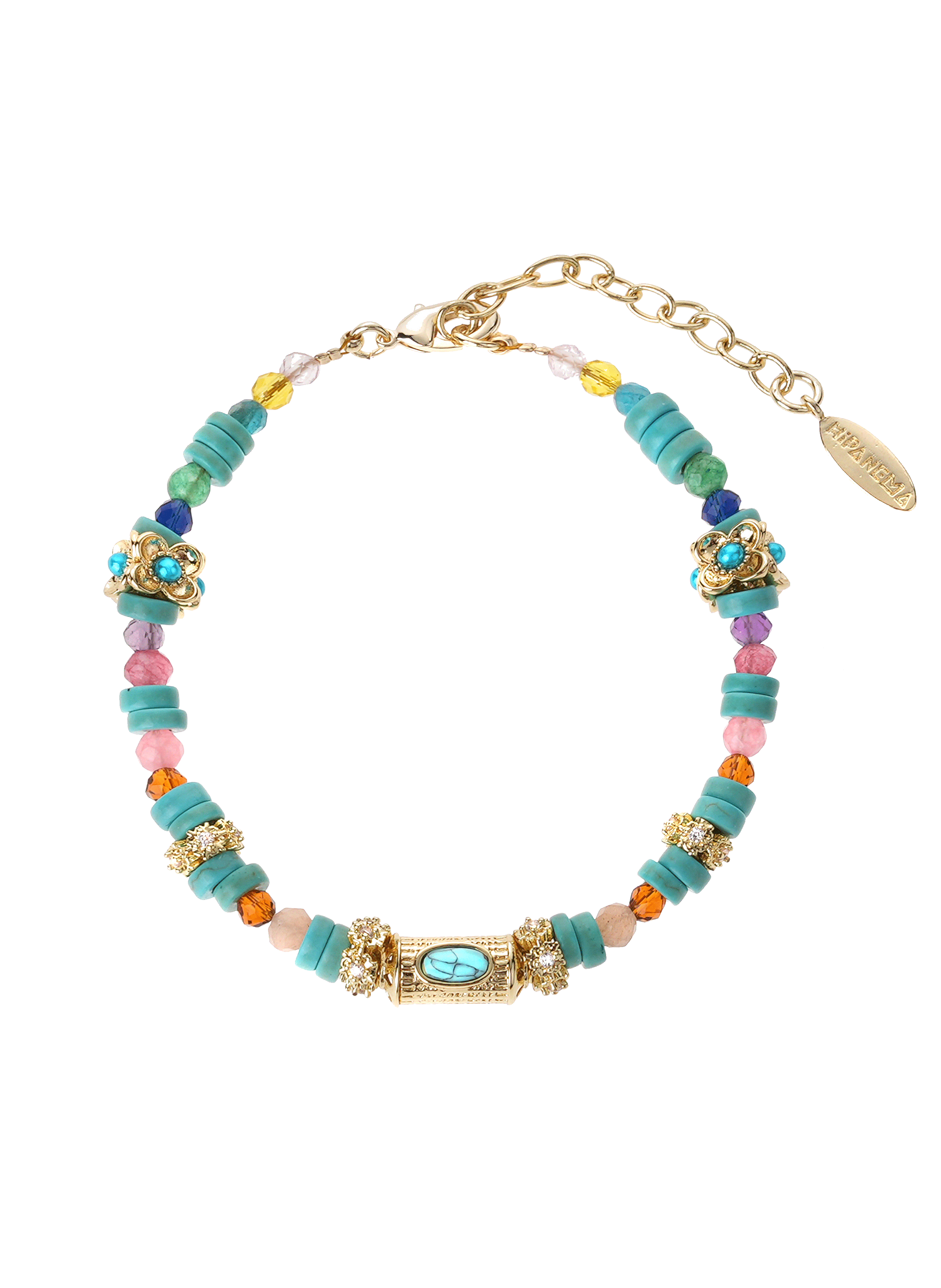 Bracelet perles réglable doja HIPANEMA Bleu