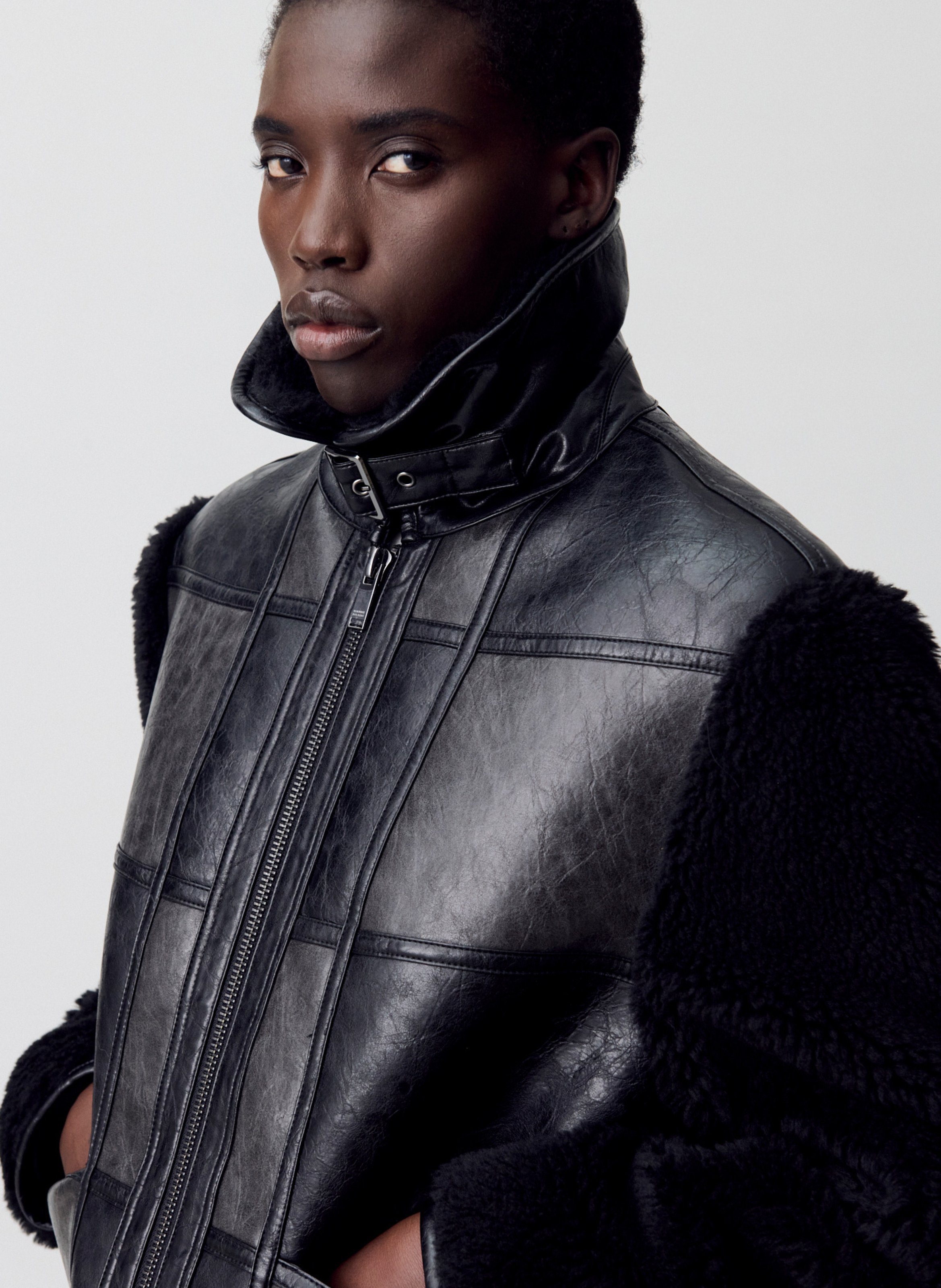 Blouson droit col classique flimb CLAUDIE PIERLOT Noir